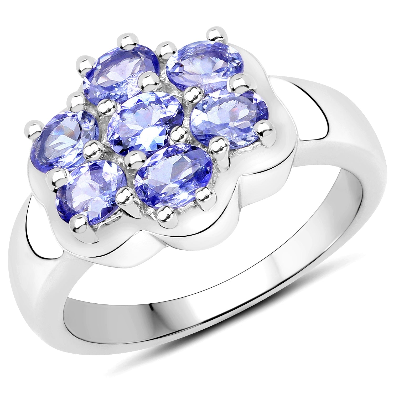 1.19 Carat Genuine Tanzanite .925 Sterling Silver Ring on sale at MyriadMart