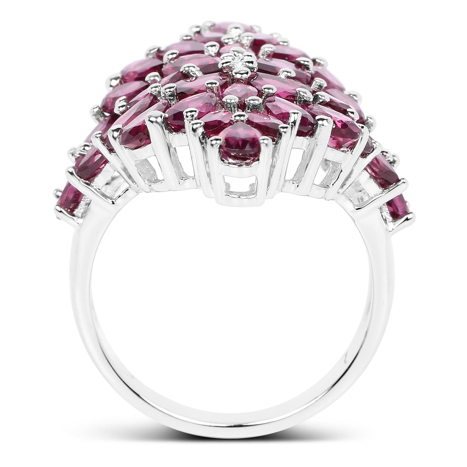 7.52 Carat Genuine Rhodolite .925 Sterling Silver Ring on sale at MyriadMart