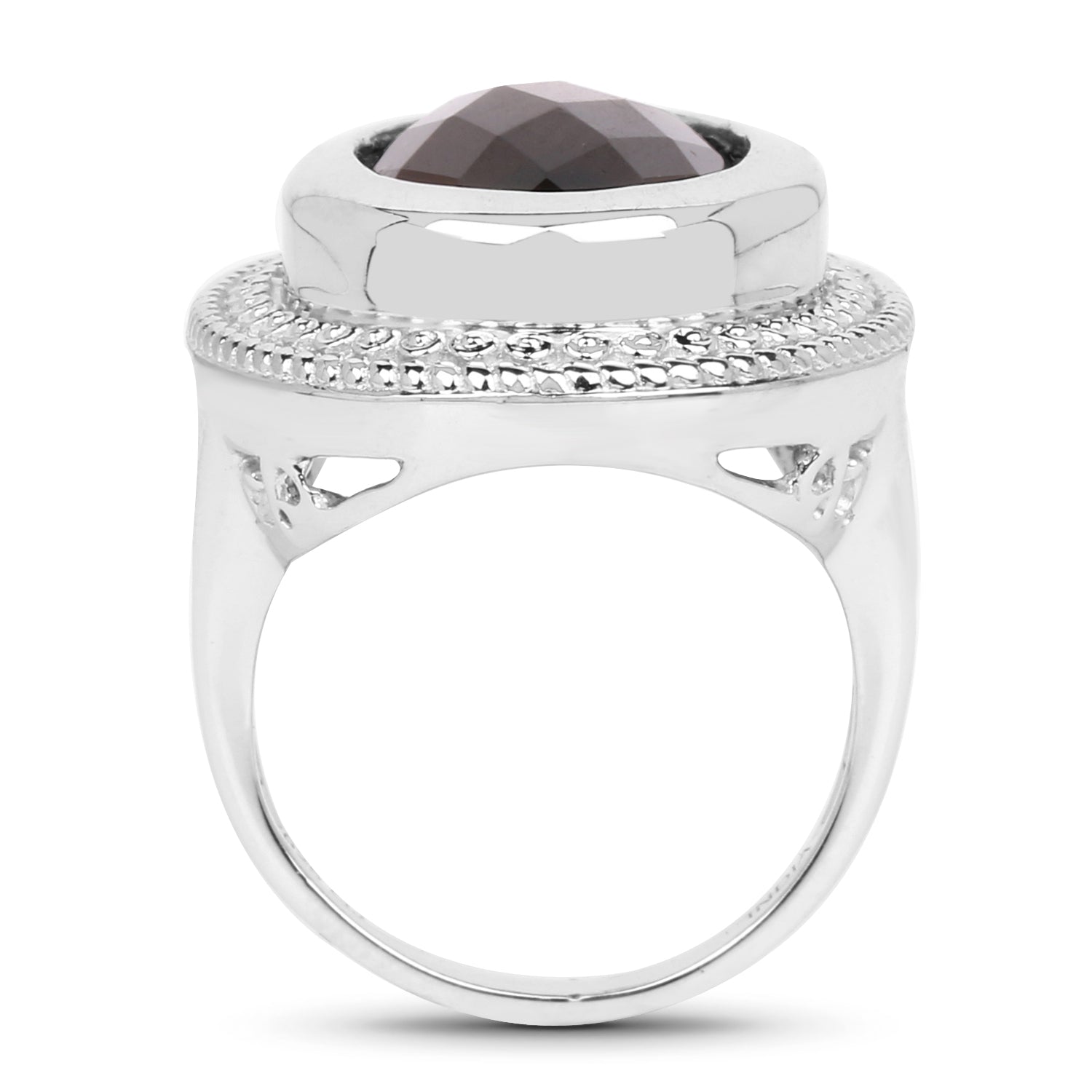 7.90 Carat Genuine Smoky Quartz .925 Sterling Silver Ring on sale at MyriadMart