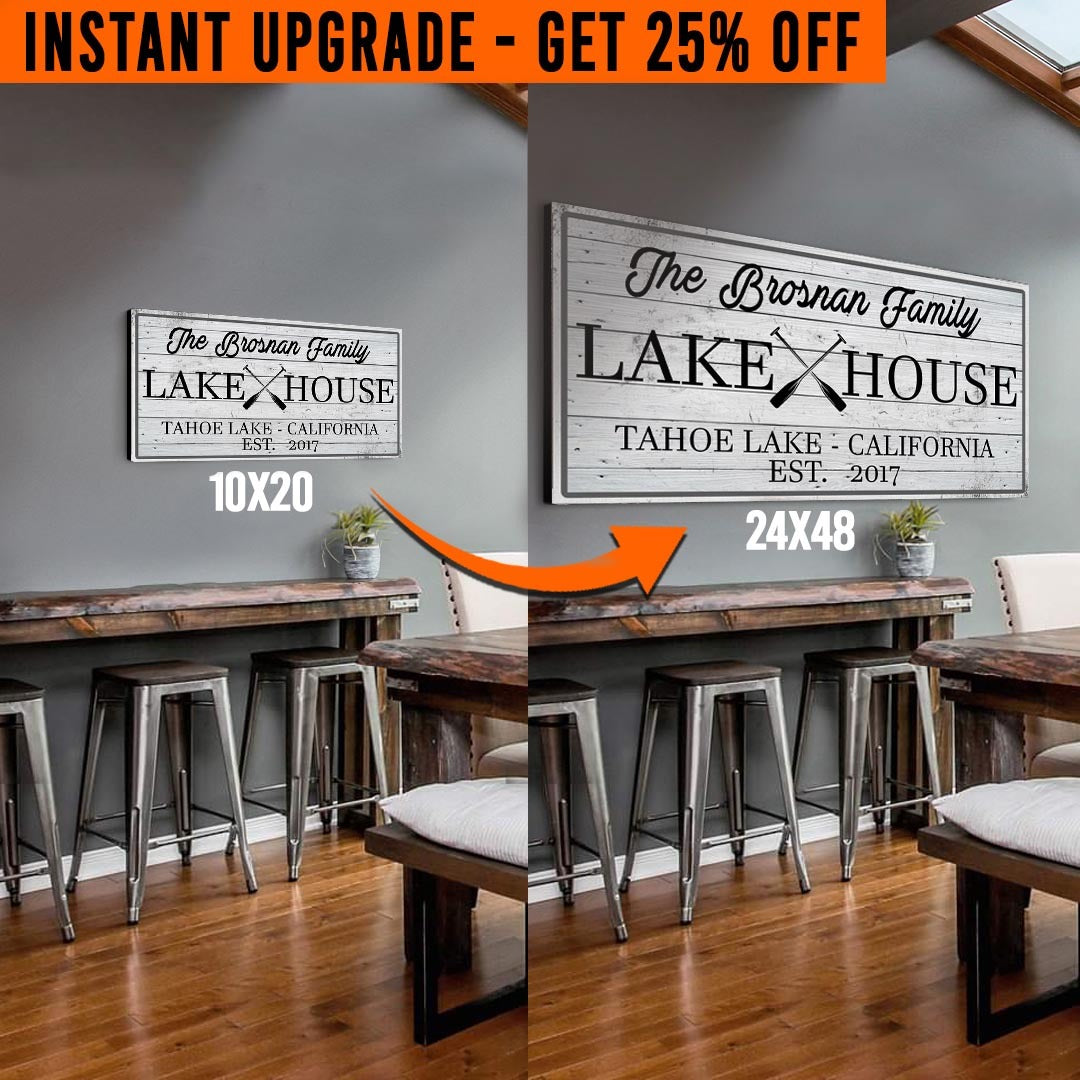 Upgrade Your 'Lake House' Style 1 Canvas To 24x48 Inches – Tailored Canvases on sale at MyriadMart