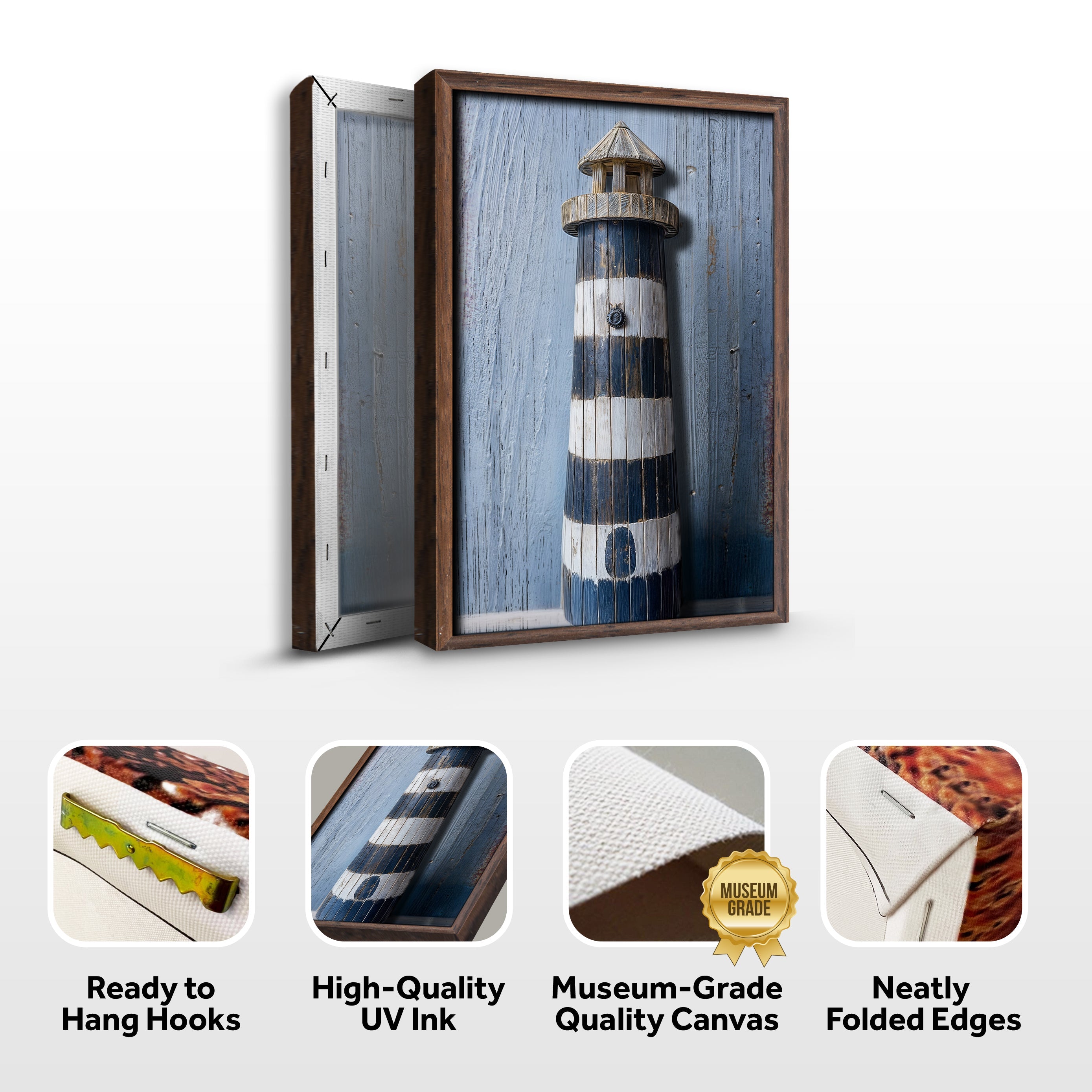 Wooden Lighthouse Coastal Wall Art on sale at MyriadMart