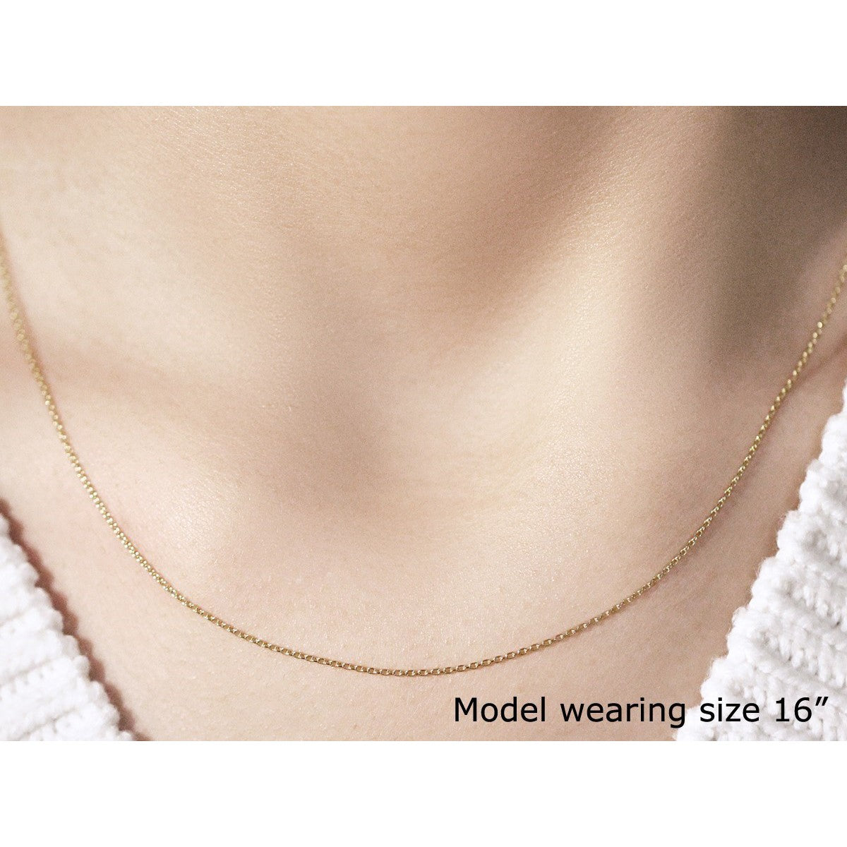 10k Yellow Gold Oval Cable Link Chain 0.97 mm on sale at MyriadMart