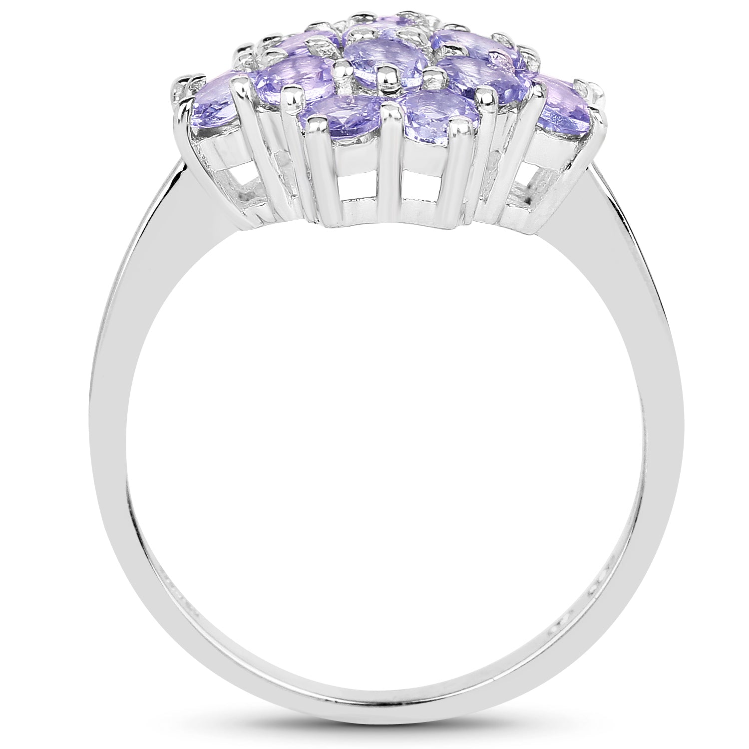 1.70 Carat Genuine Tanzanite .925 Sterling Silver Ring on sale at MyriadMart