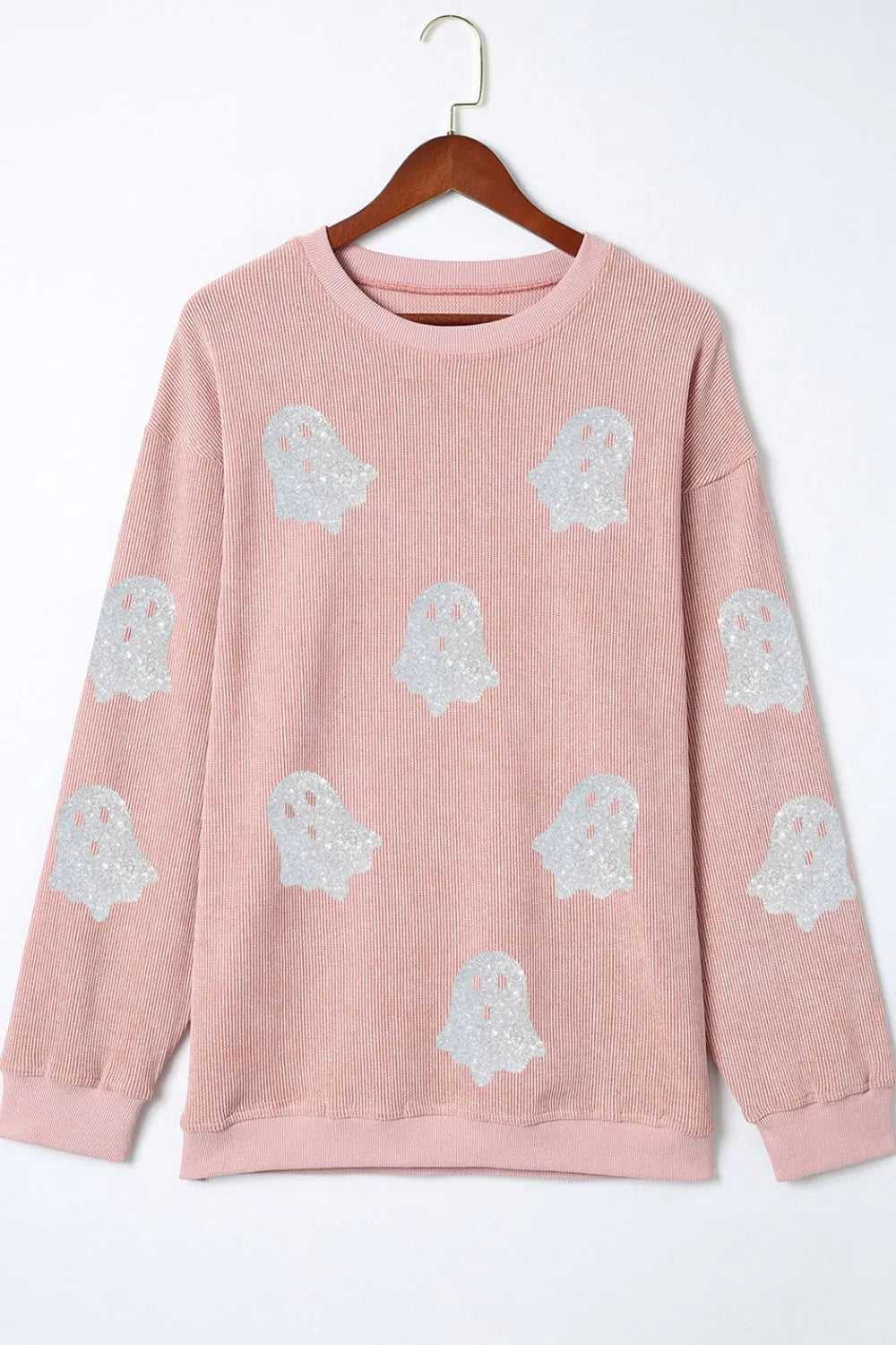 Ghost Round Neck Oversized Sweatshirt - MyriadMart