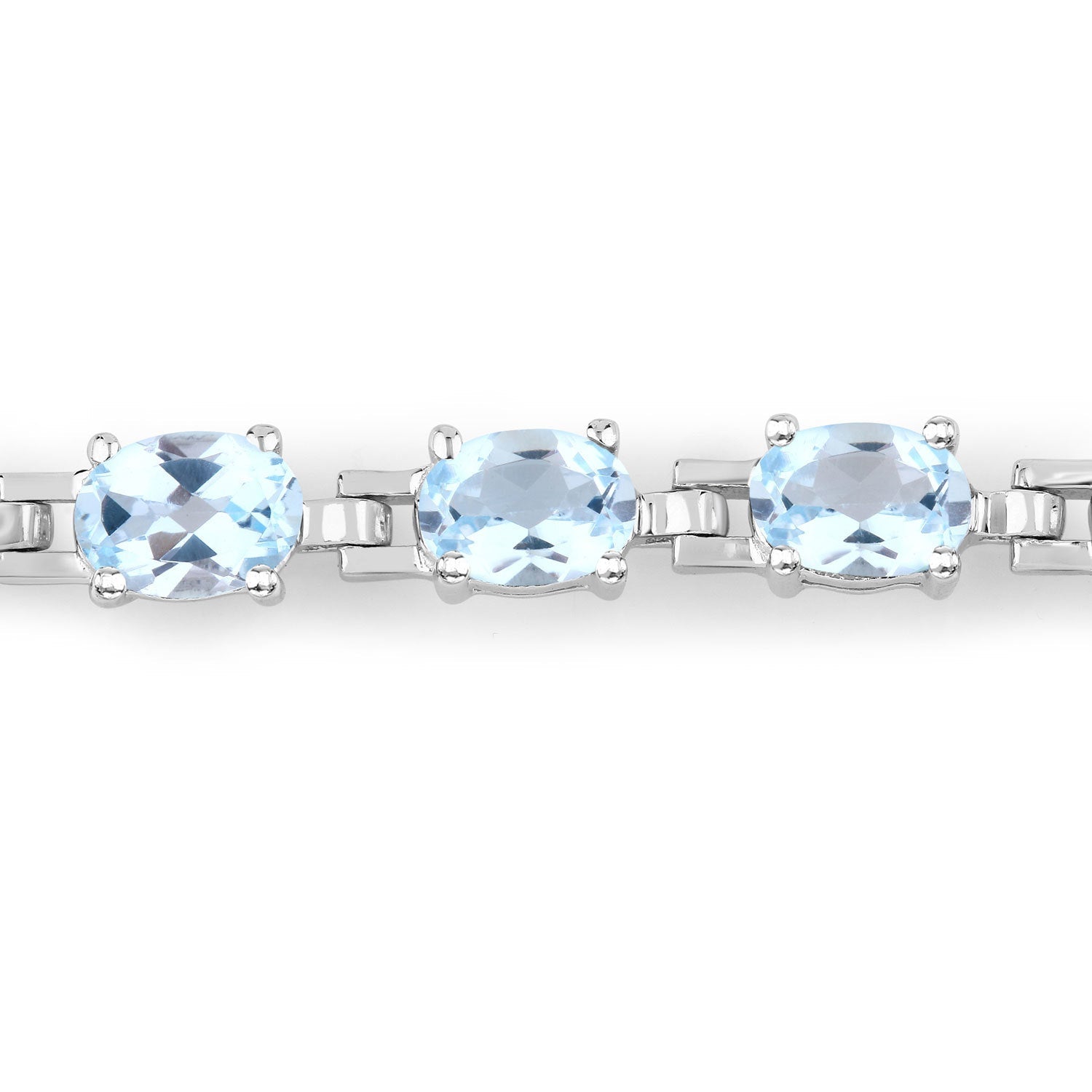 7.60 Carat Genuine Blue Topaz .925 Sterling Silver Bracelet on sale at MyriadMart