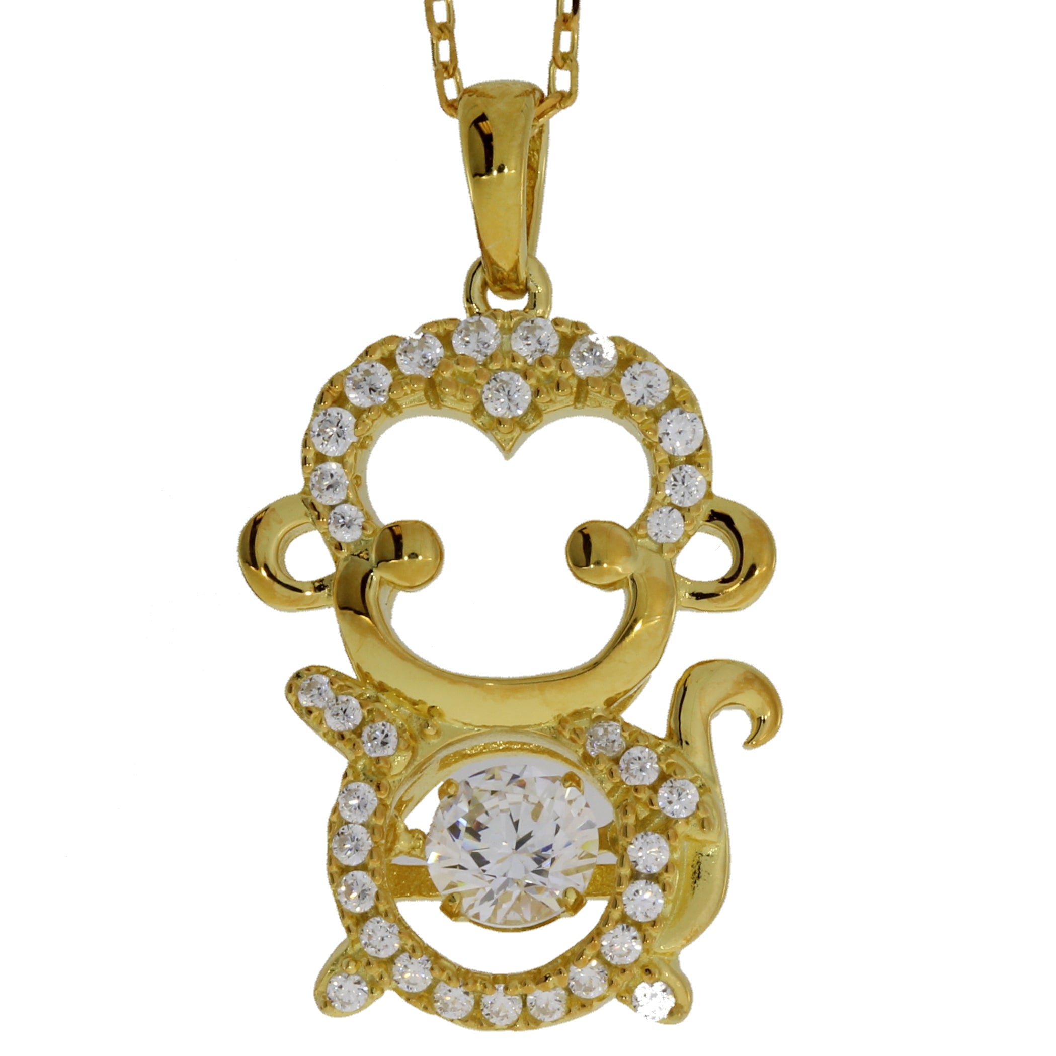 Cubic Zirconia Animal Pendant Sterling Silver on sale at MyriadMart