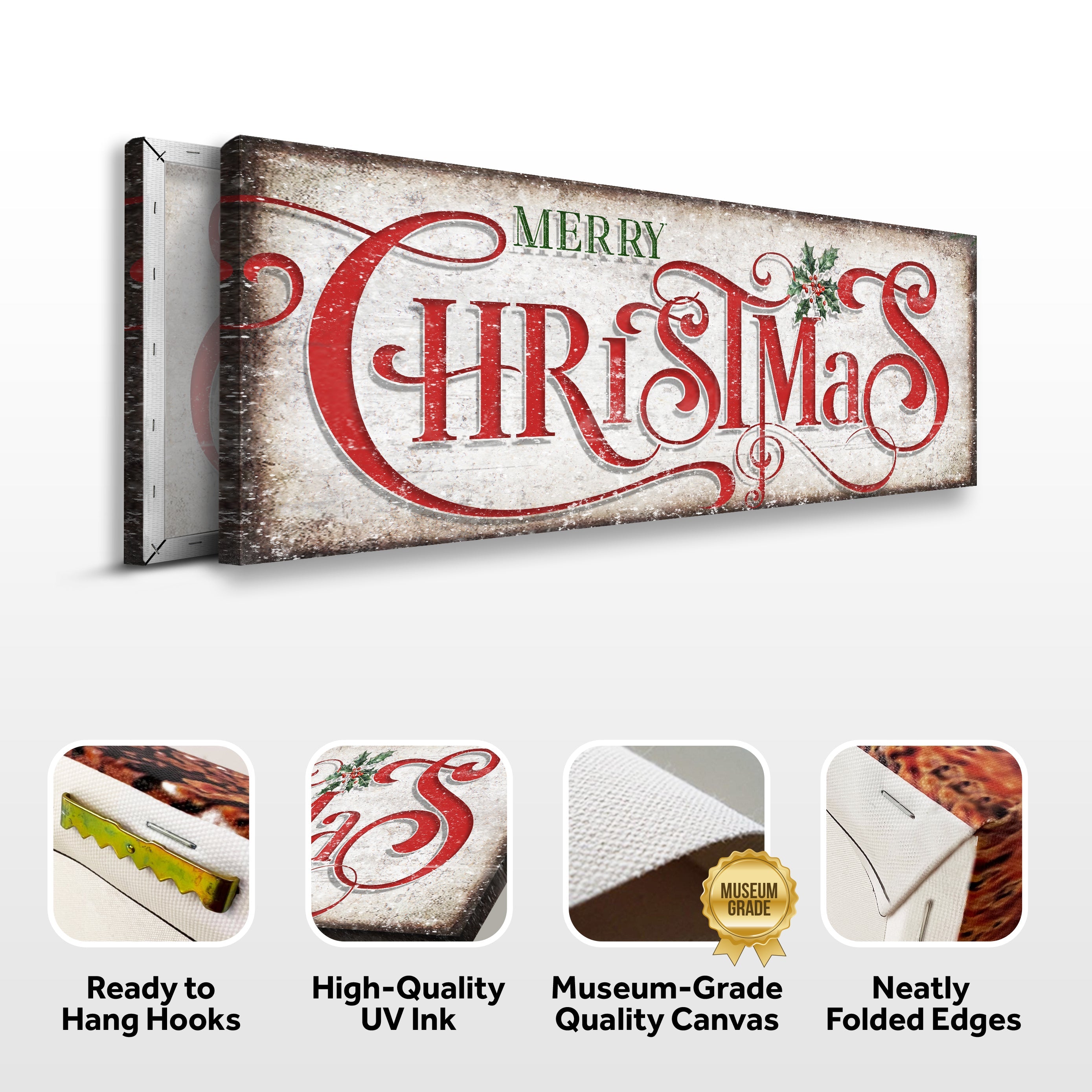 Vintage Merry Christmas Sign III on sale at MyriadMart