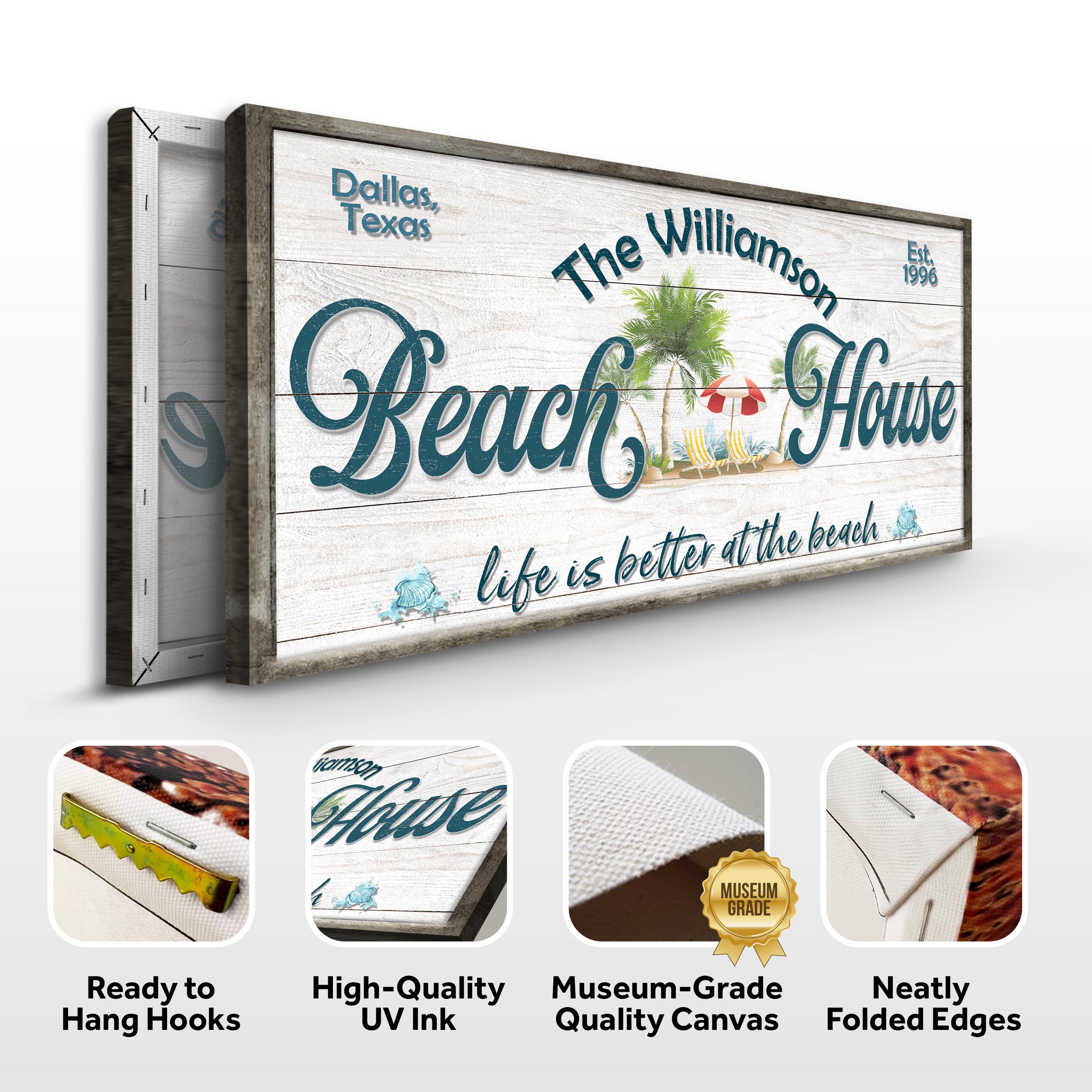 Personalized Beach House Sign III on sale at MyriadMart