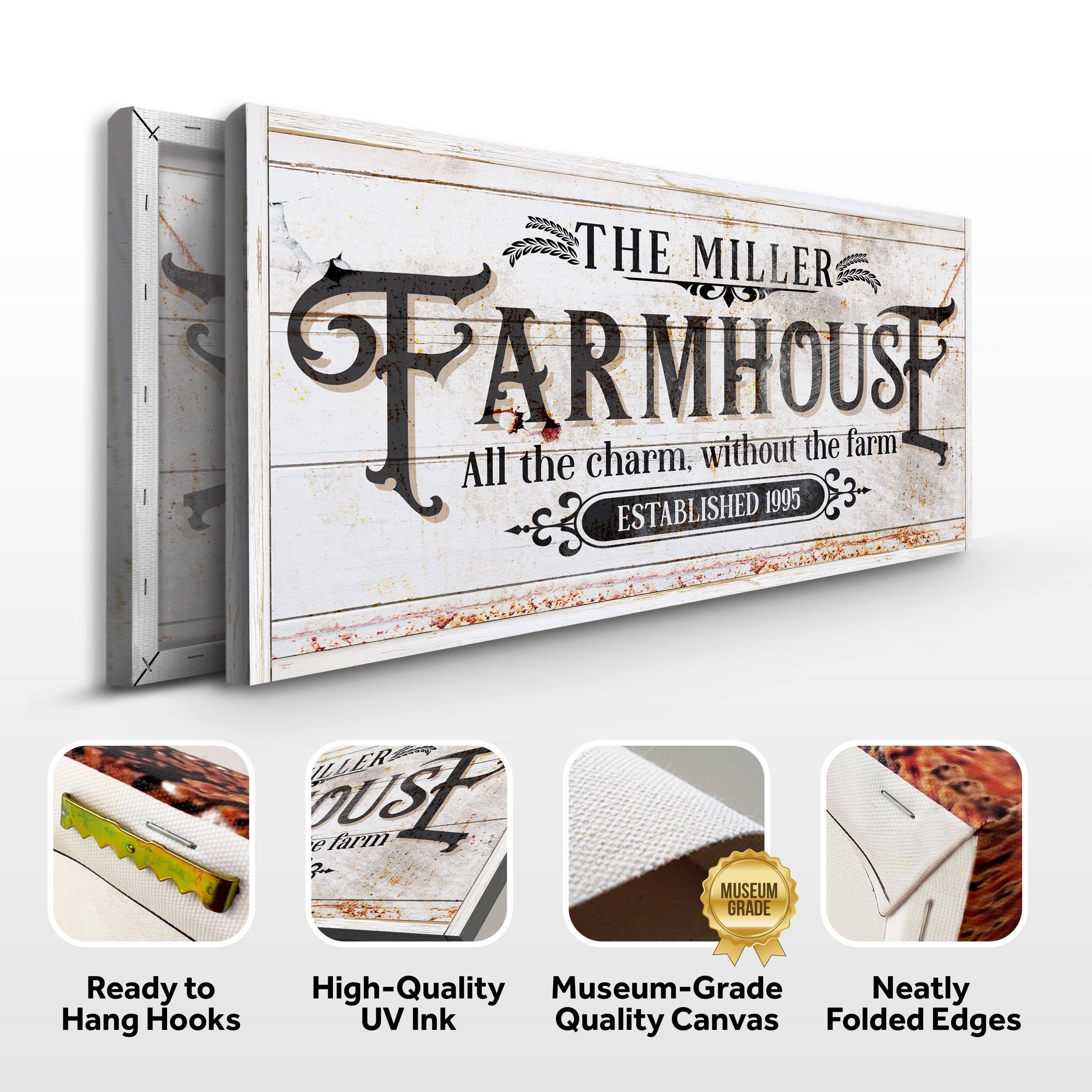 Personalized Farmhouse Sign II on sale at MyriadMart