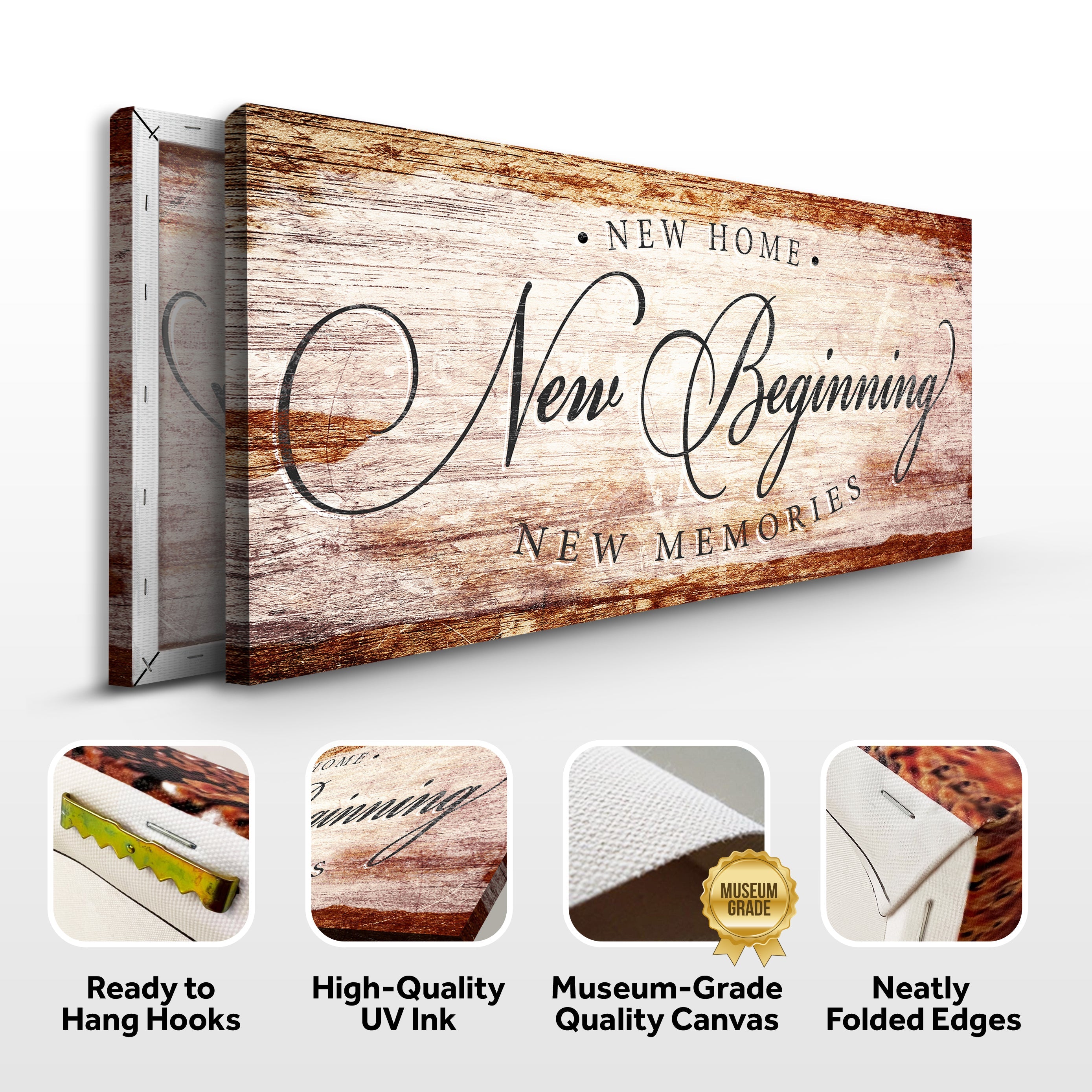 New Home New Beginning New Memories Sign IV on sale at MyriadMart