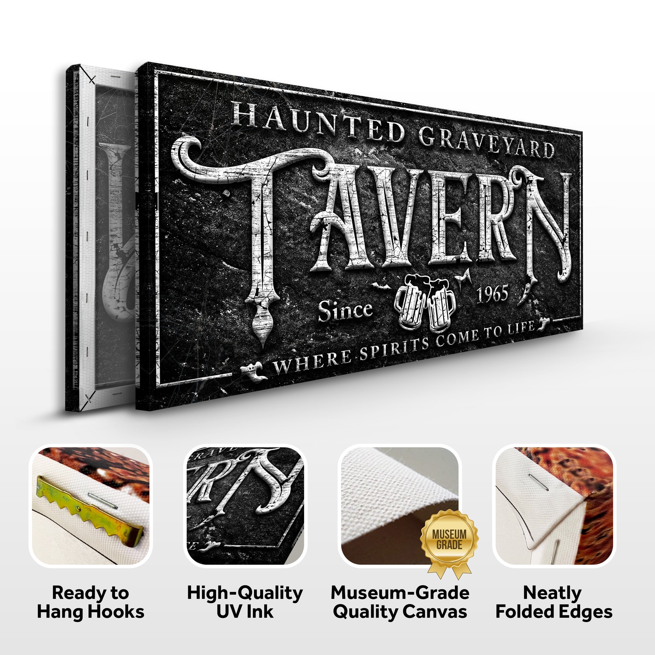 Haunted Graveyard Tavern Halloween Sign II on sale at MyriadMart