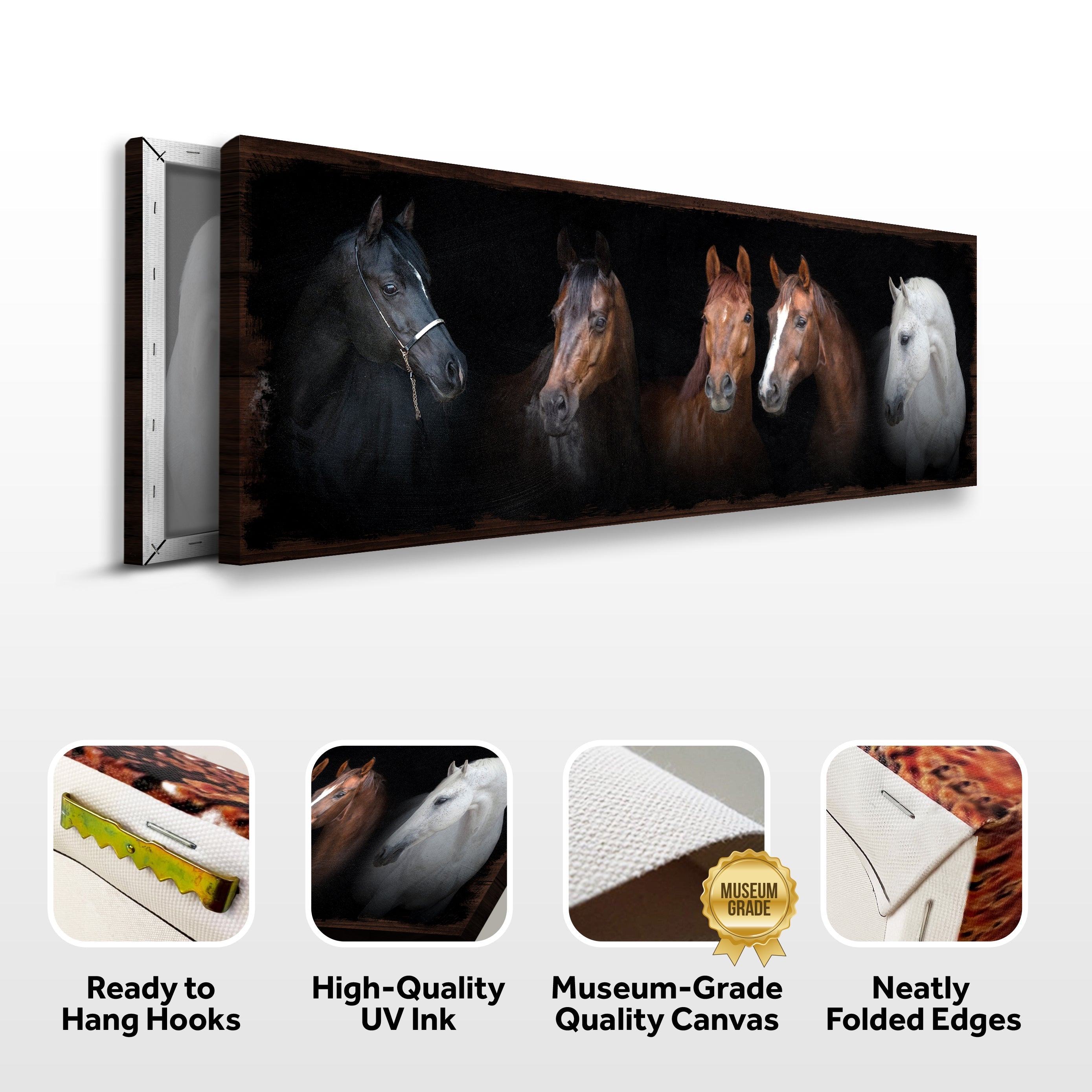 A Family Of Horses Canvas Wall Art on sale at MyriadMart