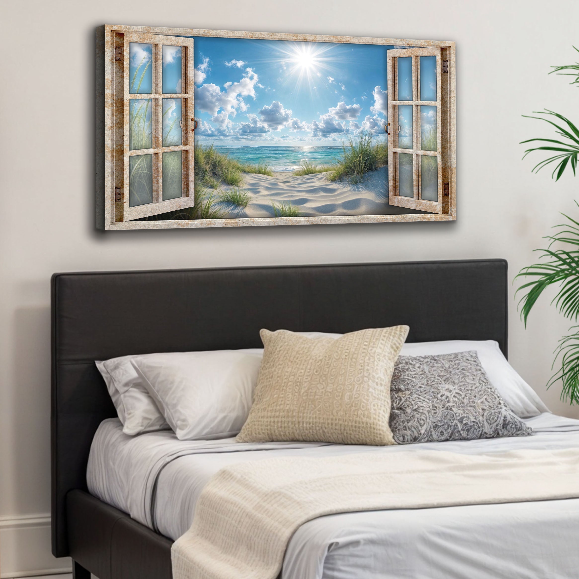 Morning Beach Window Scenery Wall Art on sale at MyriadMart