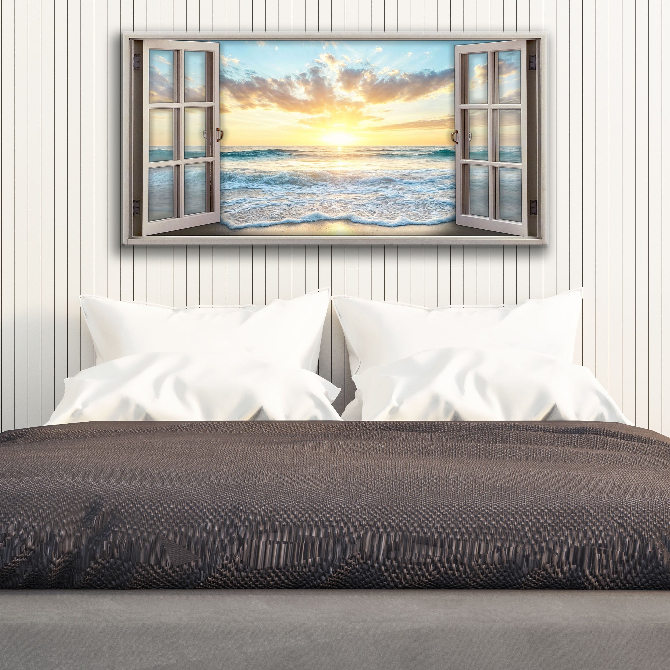 Sunrise Beach Window Scenery Wall Art on sale at MyriadMart