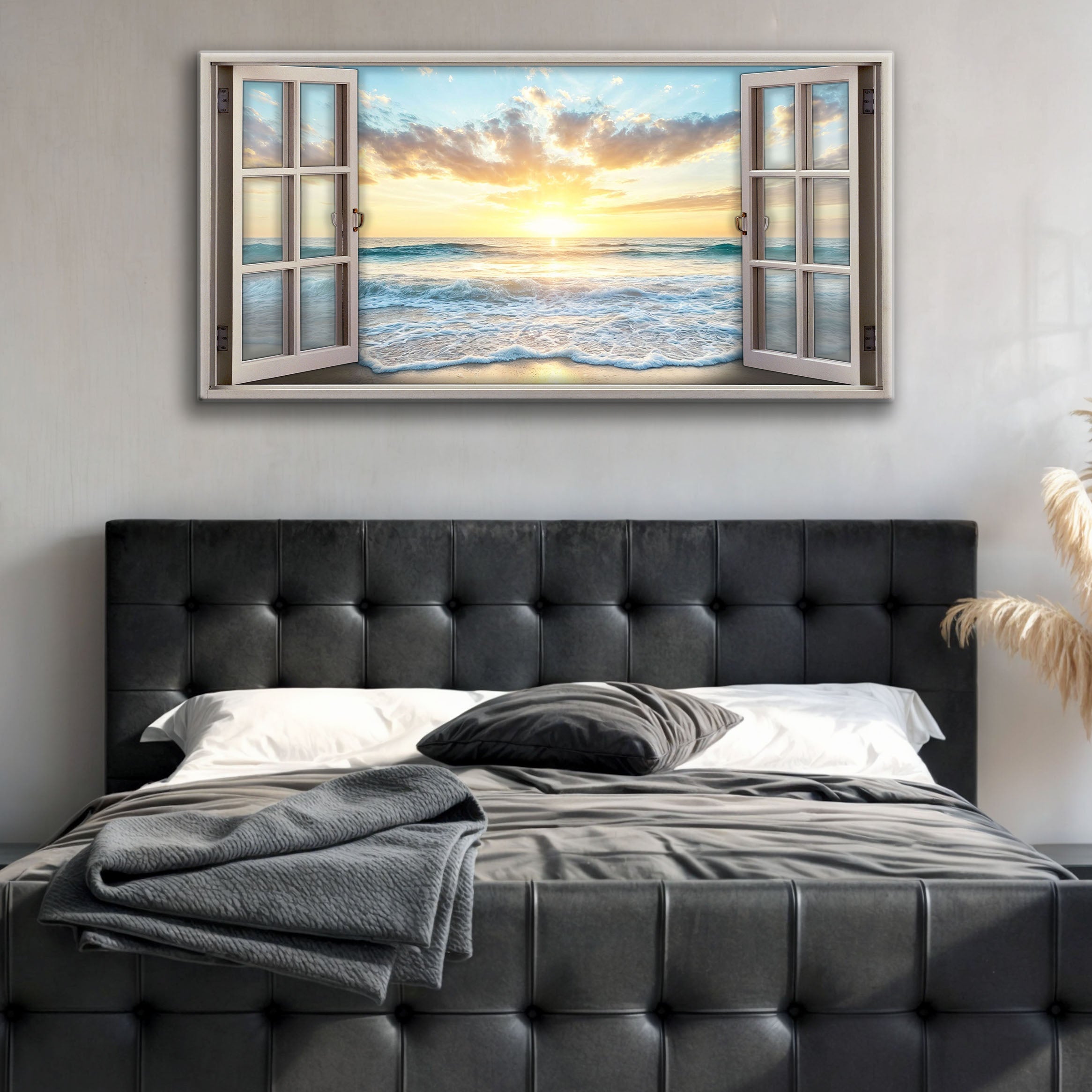 Sunrise Beach Window Scenery Wall Art on sale at MyriadMart