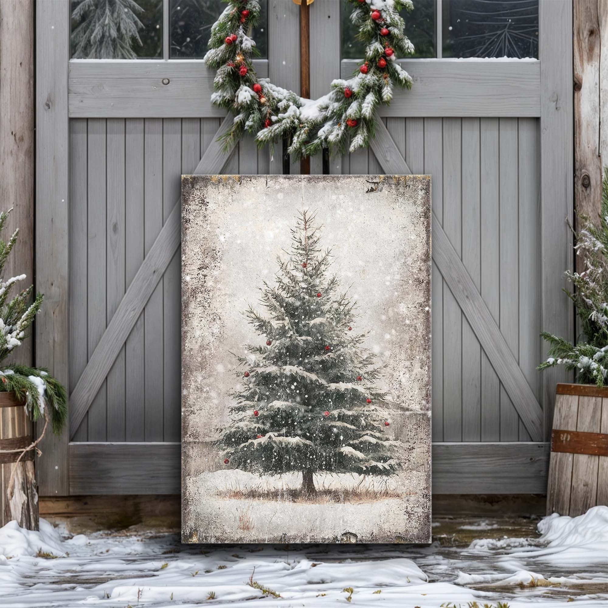 Vintage Pine Tree Christmas Wall Art III on sale at MyriadMart