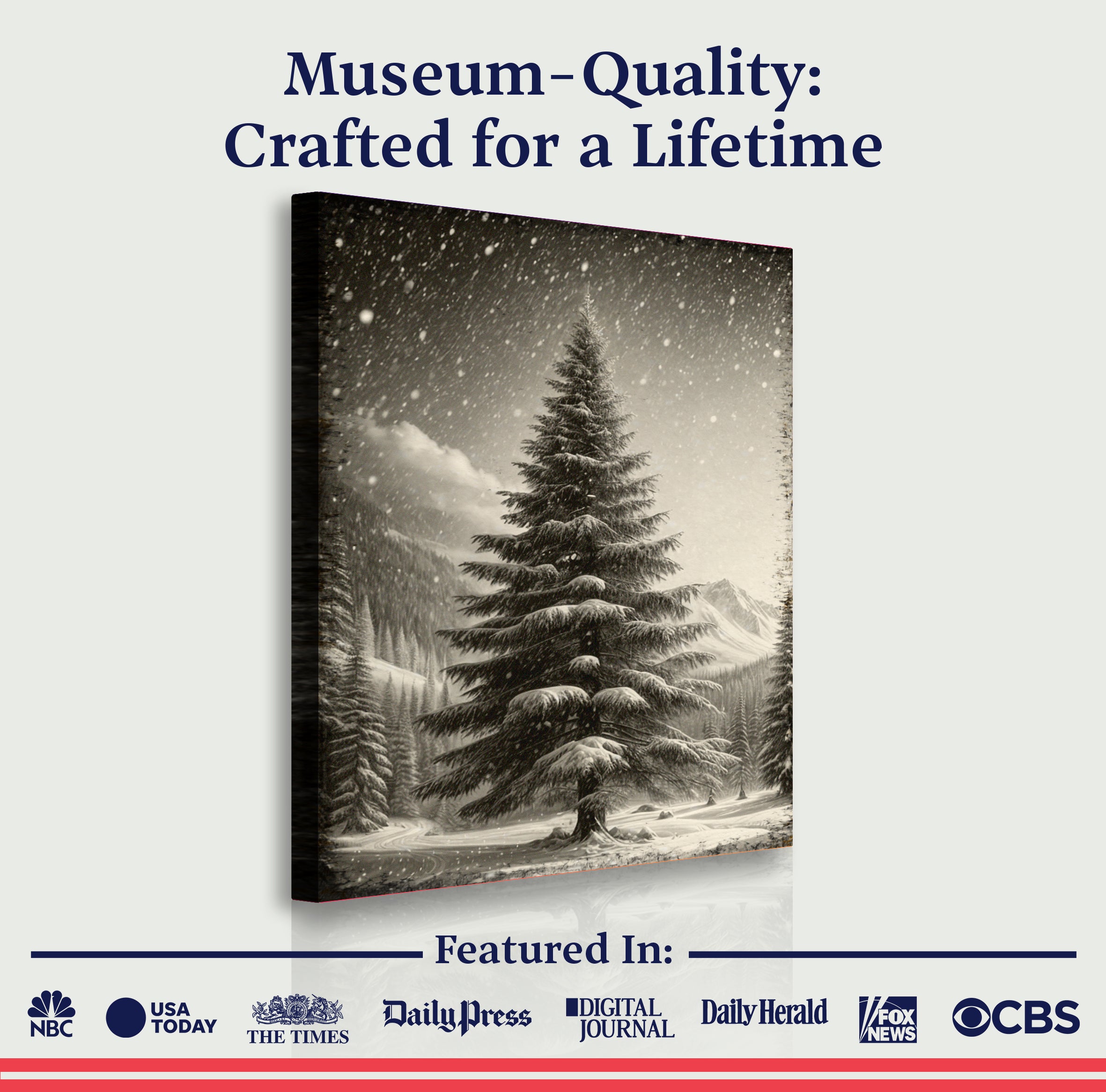Vintage Pine Tree Christmas Wall Art II on sale at MyriadMart