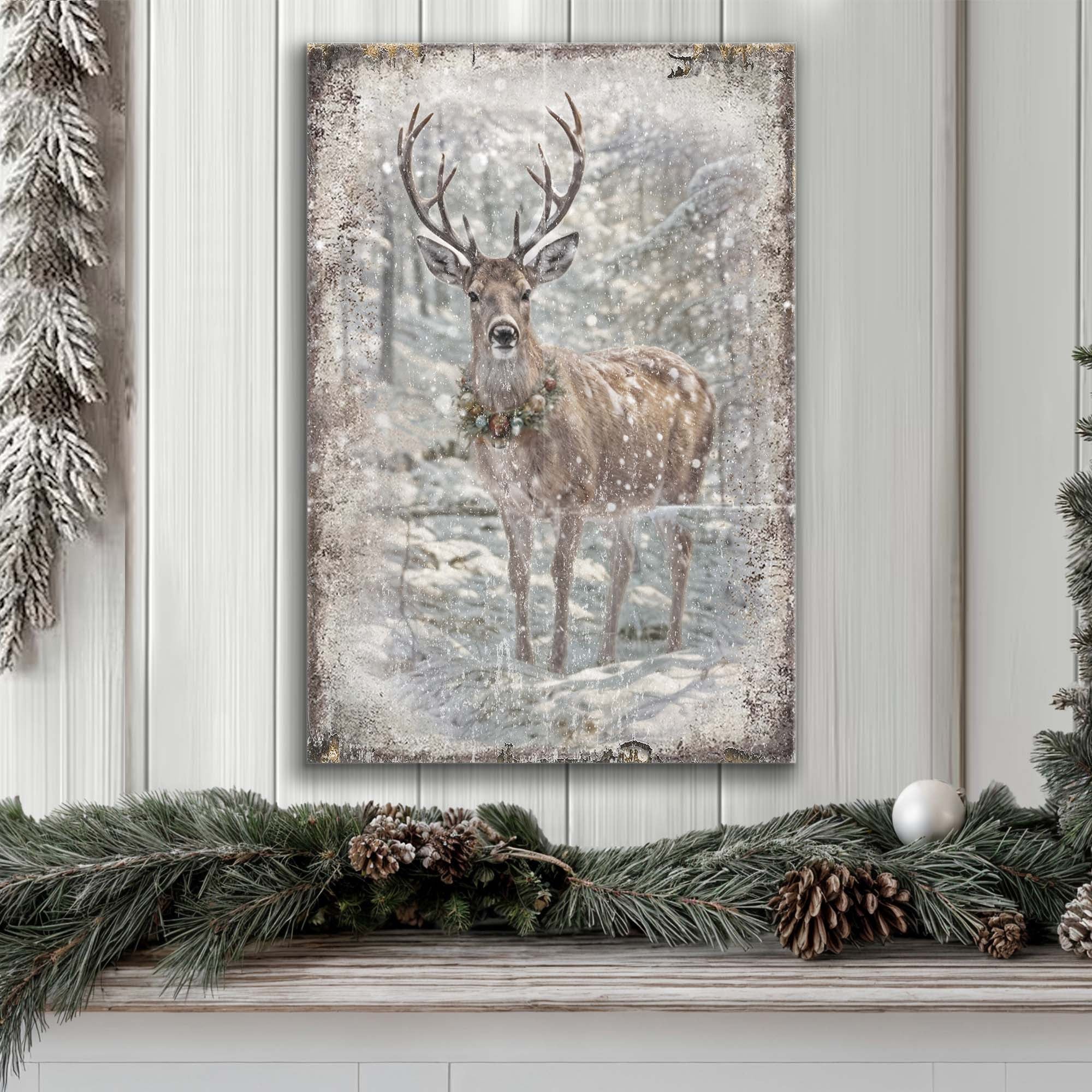 Vintage Winter Deer Christmas Wall Art III on sale at MyriadMart