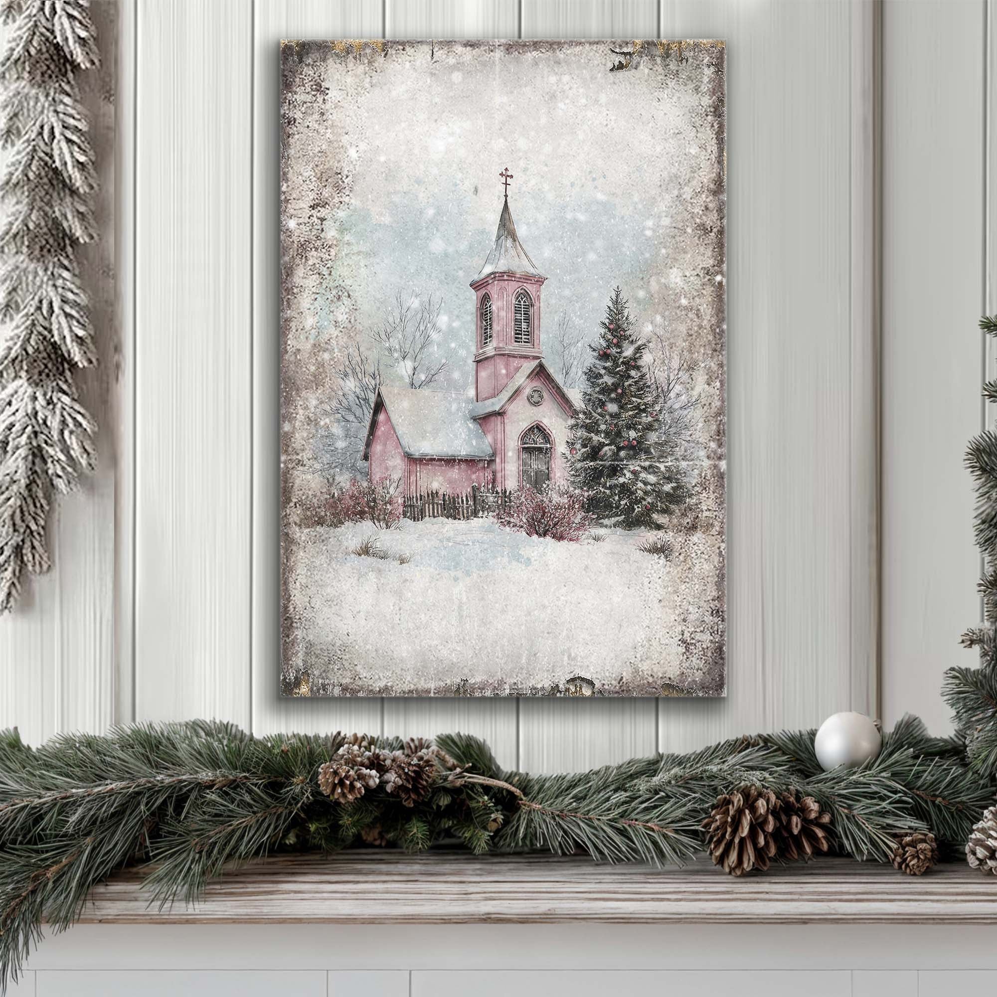 Vintage Church Christmas Wall Art on sale at MyriadMart