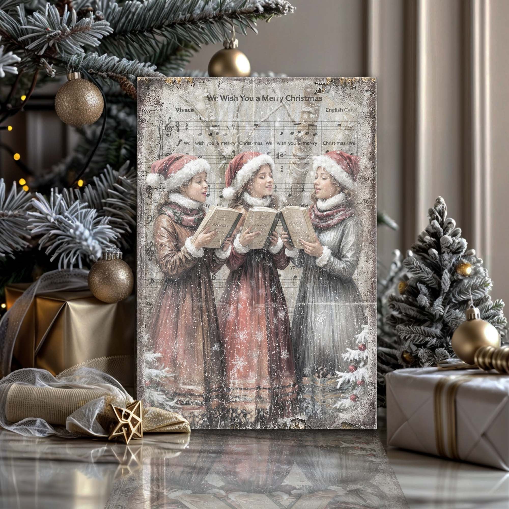 Vintage Christmas Carolers Wall Art on sale at MyriadMart