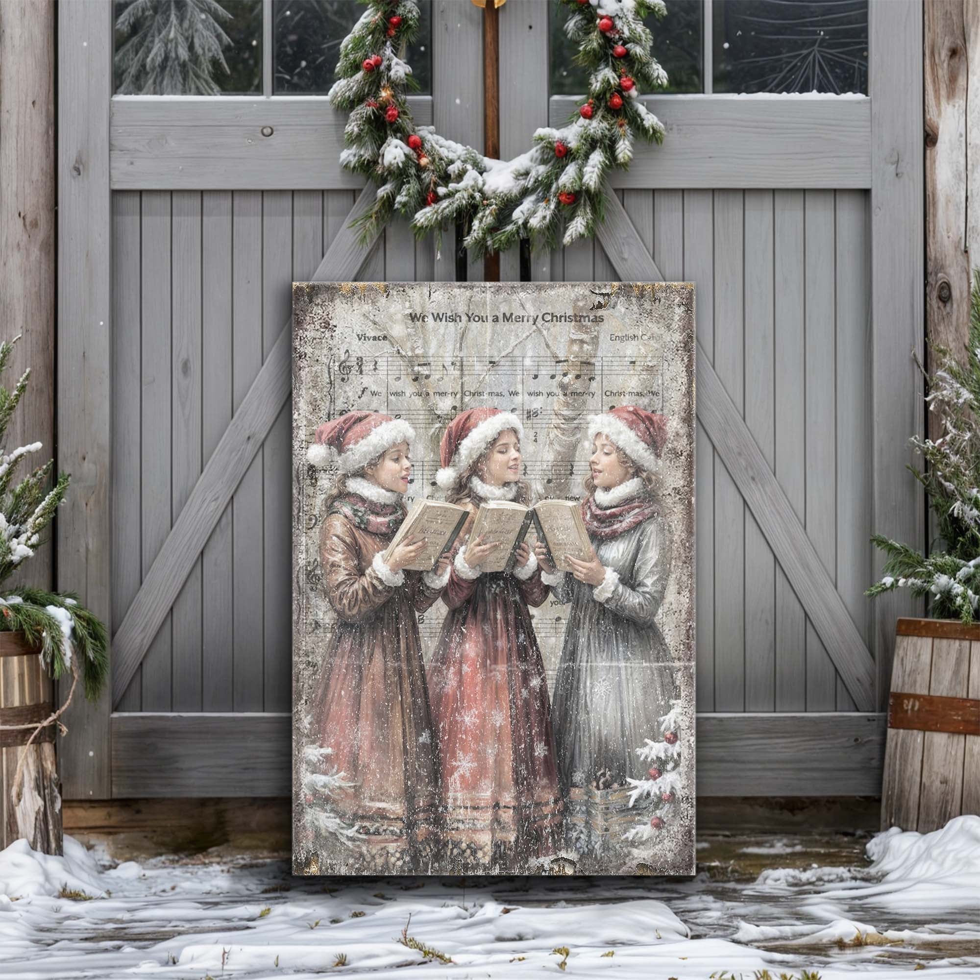 Vintage Christmas Carolers Wall Art on sale at MyriadMart