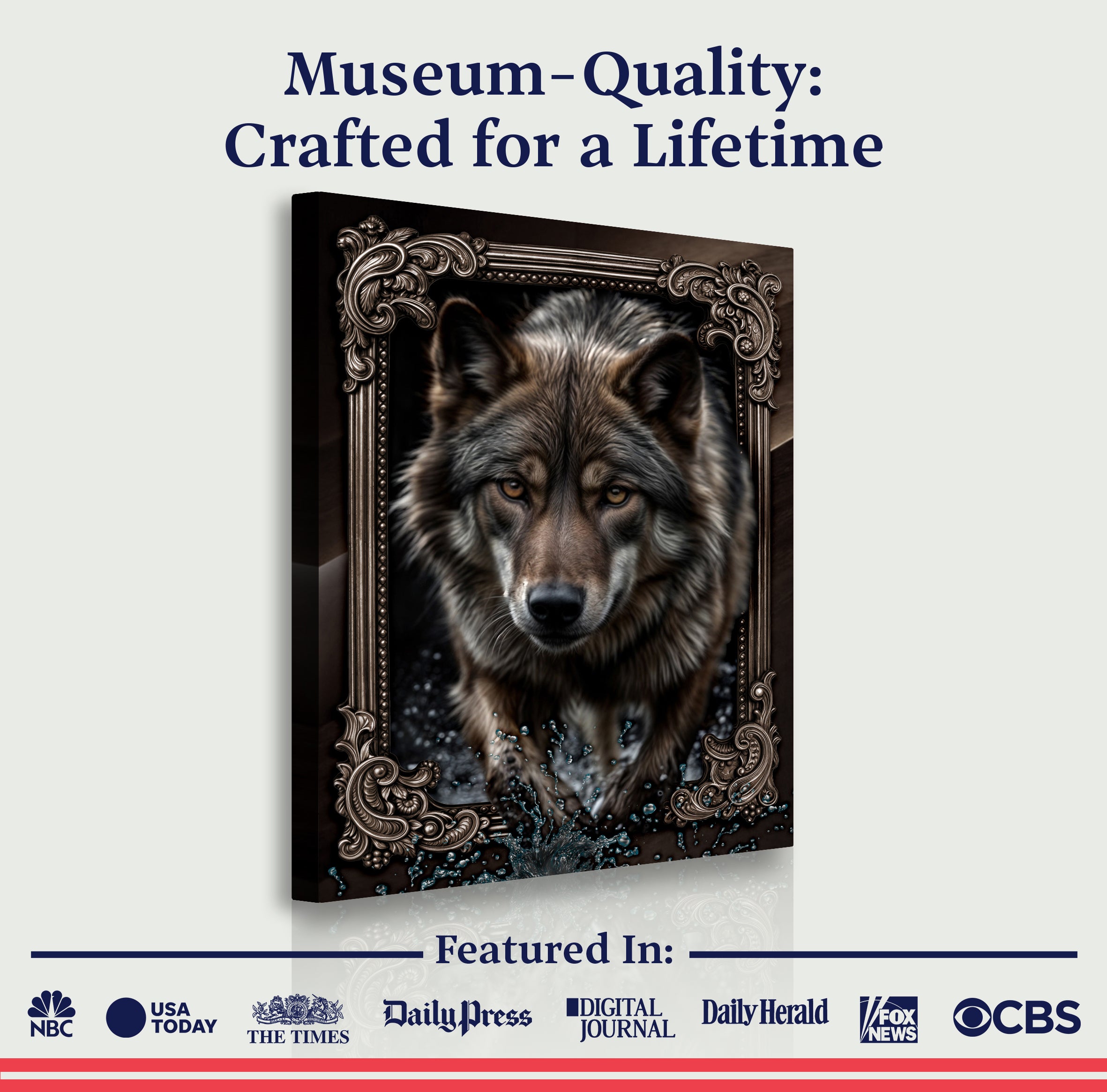 3D Wolf Wall Art II on sale at MyriadMart