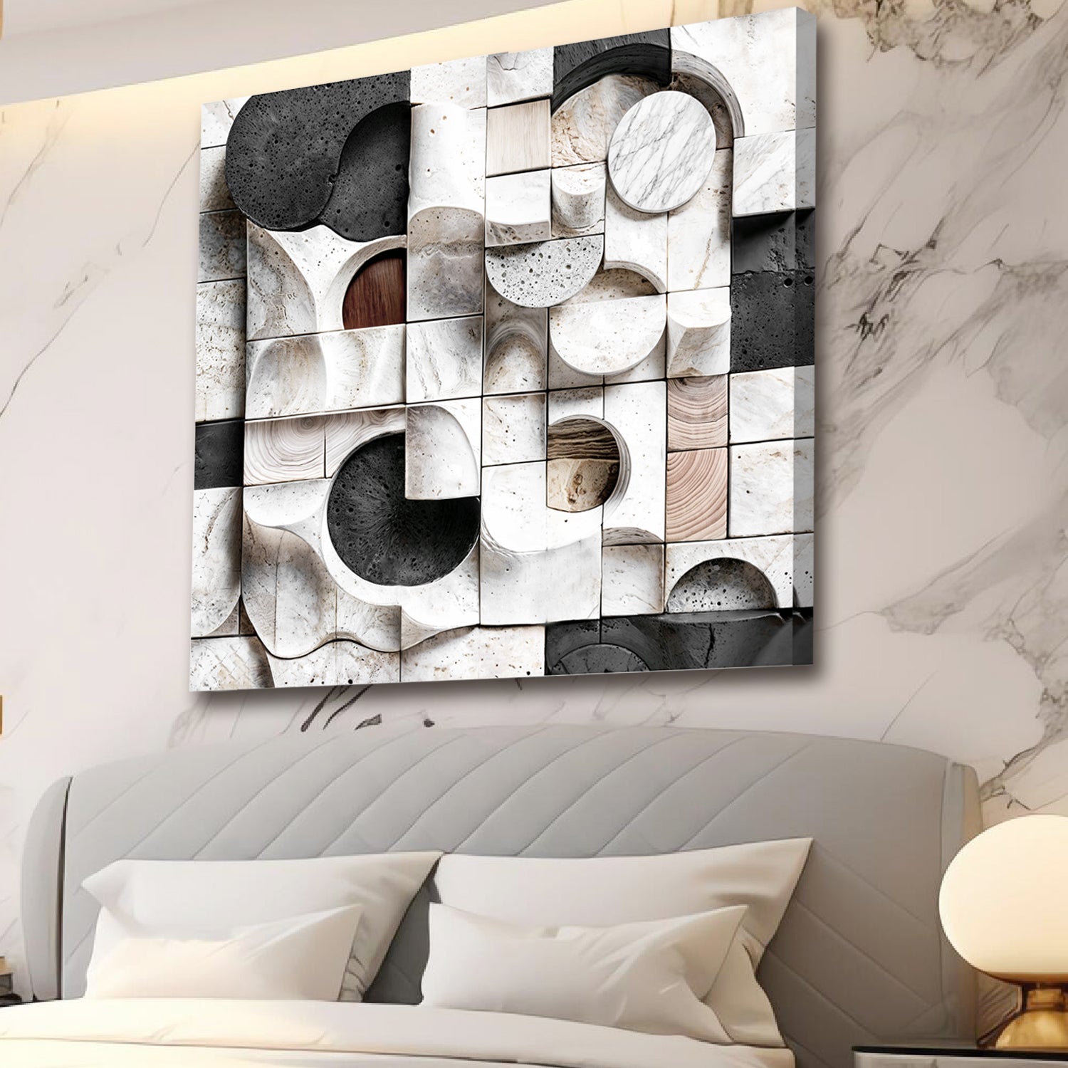 Abstract Black & White Wall Sculpture Wall Art on sale at MyriadMart