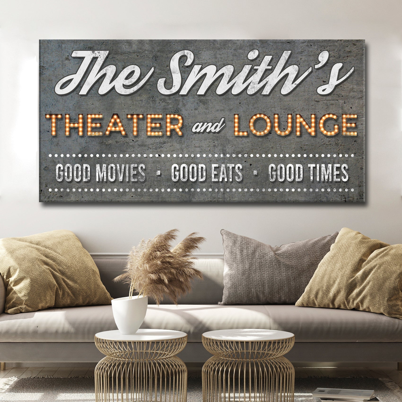 Family Theater and Lounge Sign V on sale at MyriadMart