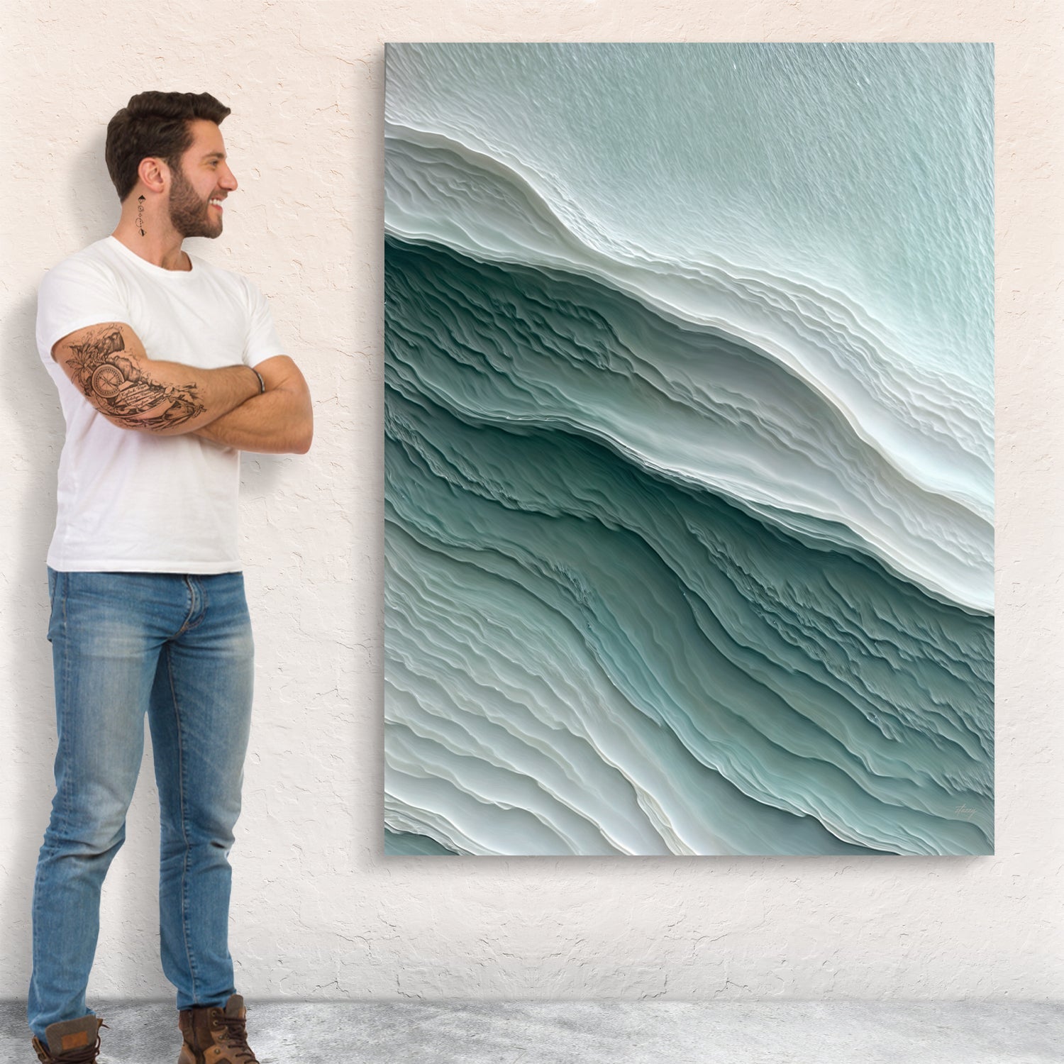 Canvas Print: "Aegean Layers" on sale at MyriadMart