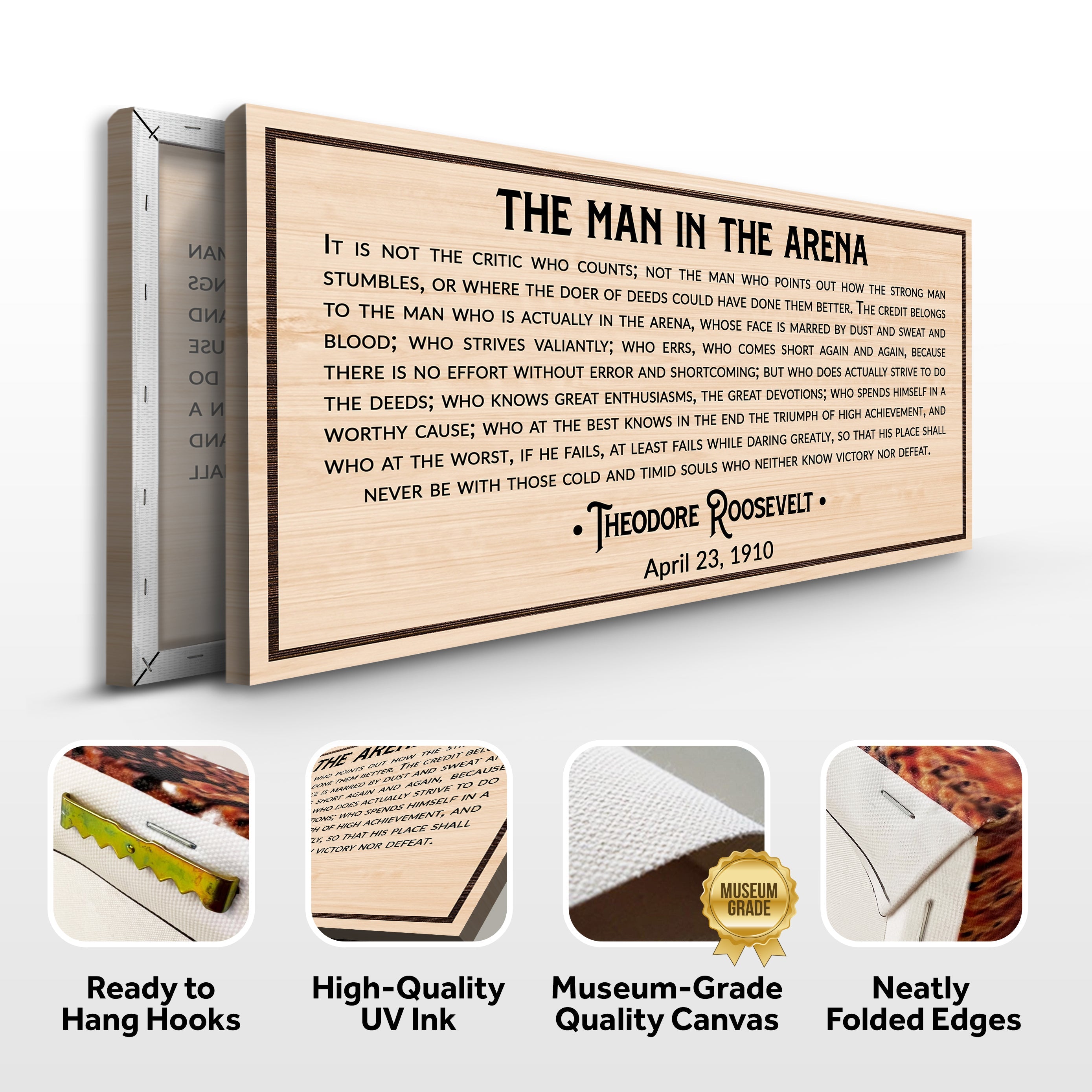The Man In The Arena Sign IV on sale at MyriadMart