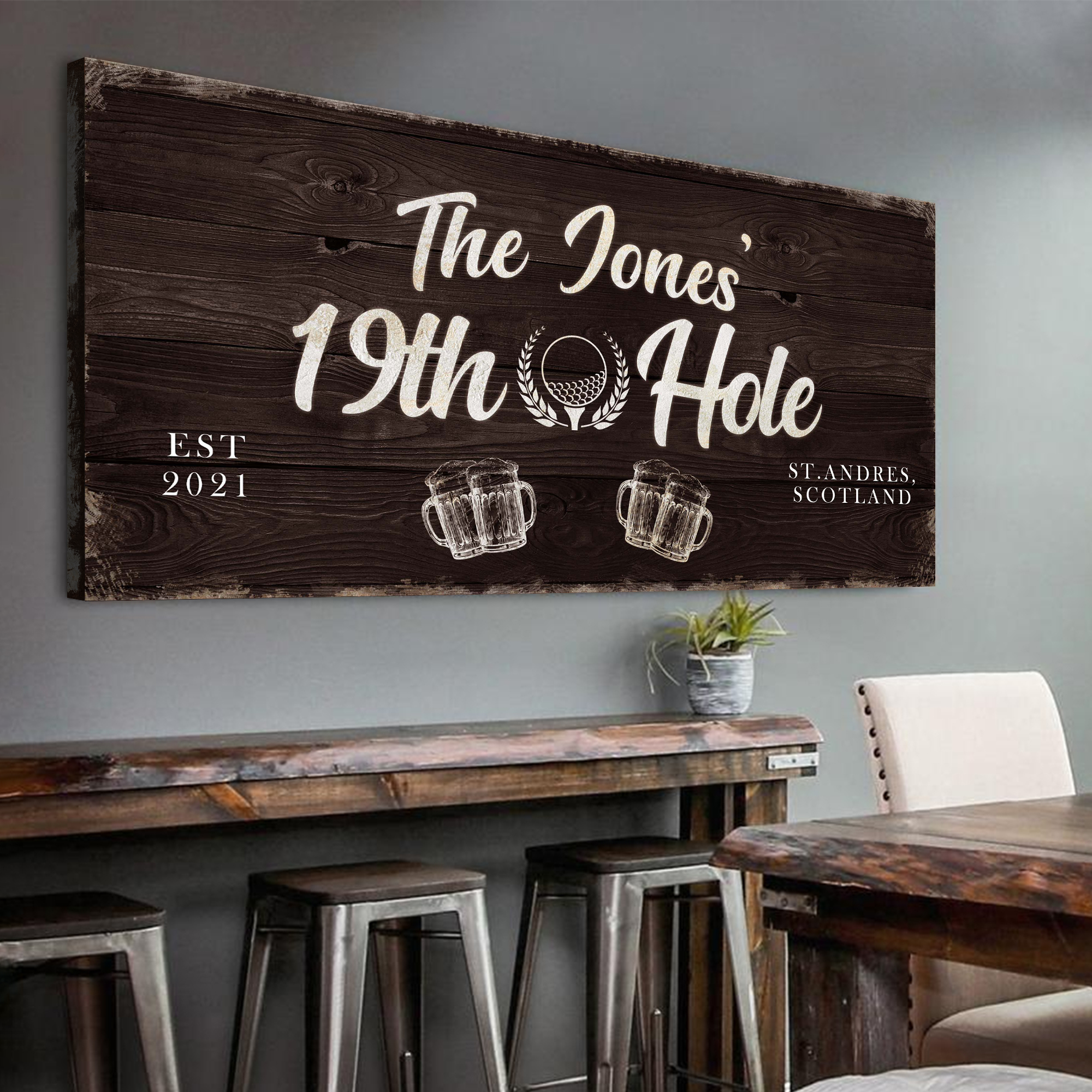 19th Hole Golf Personalized Sign II on sale at MyriadMart