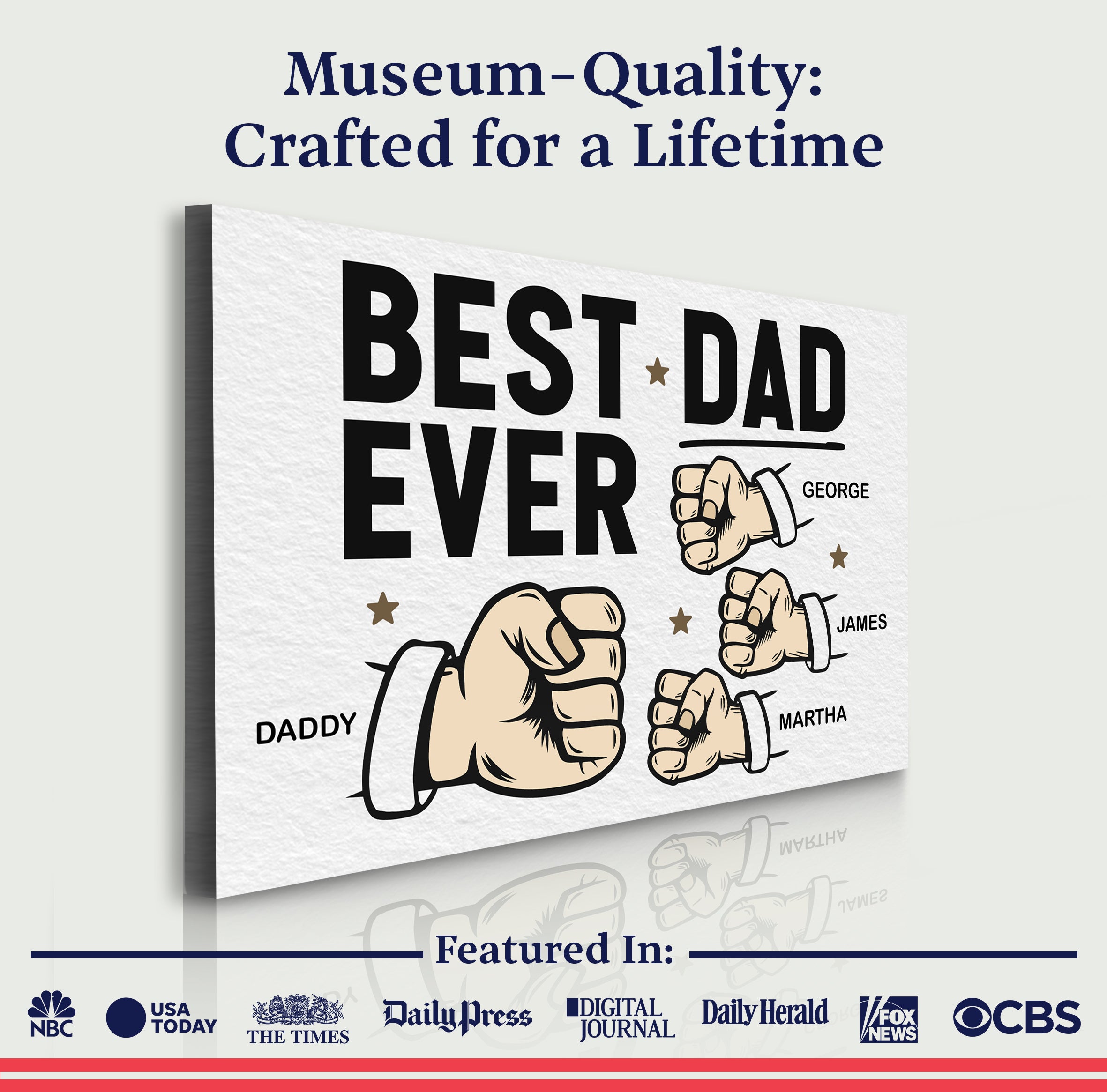 Best Dad Ever Father's Day Gift Sign on sale at MyriadMart
