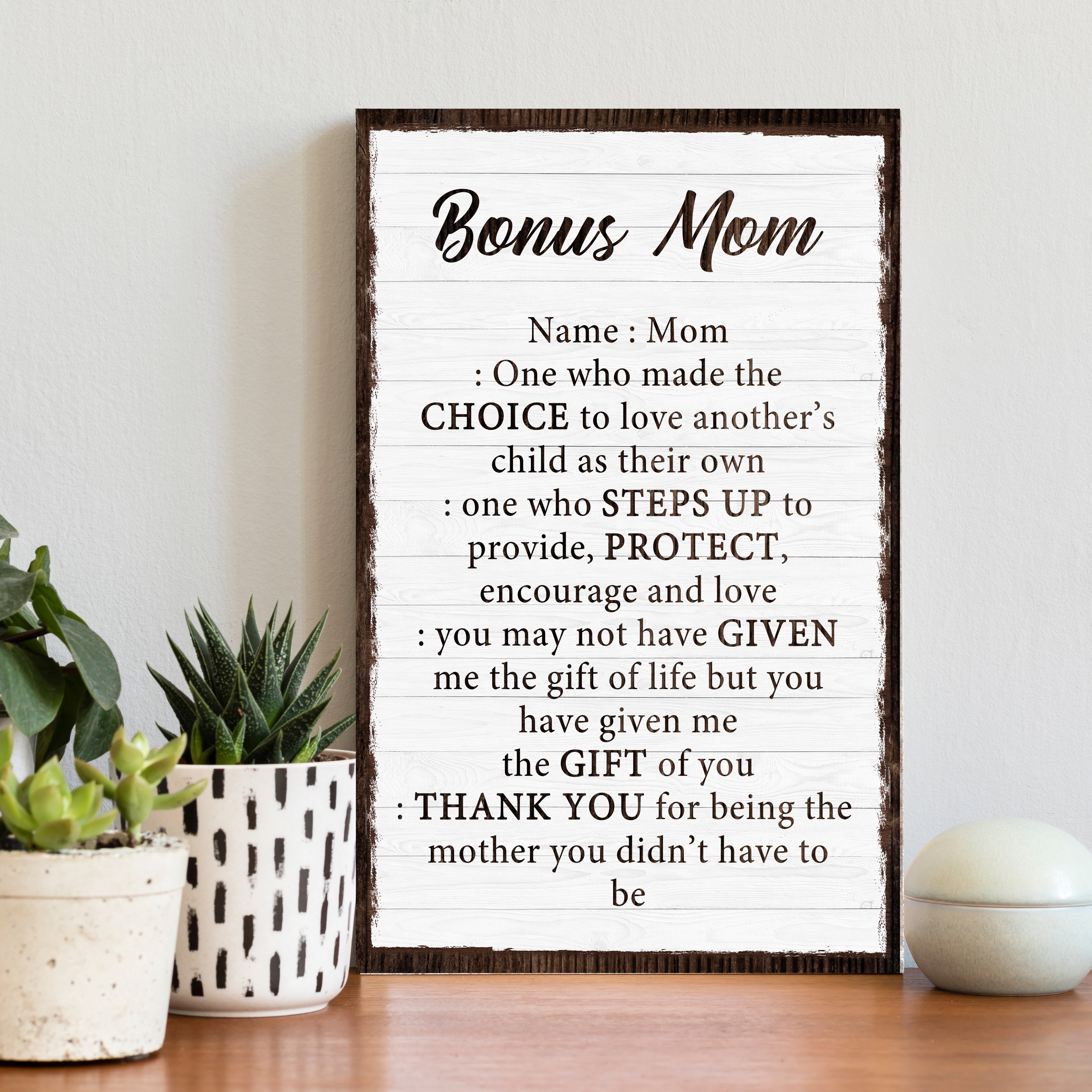 Bonus Mom Customized Sign II on sale at MyriadMart