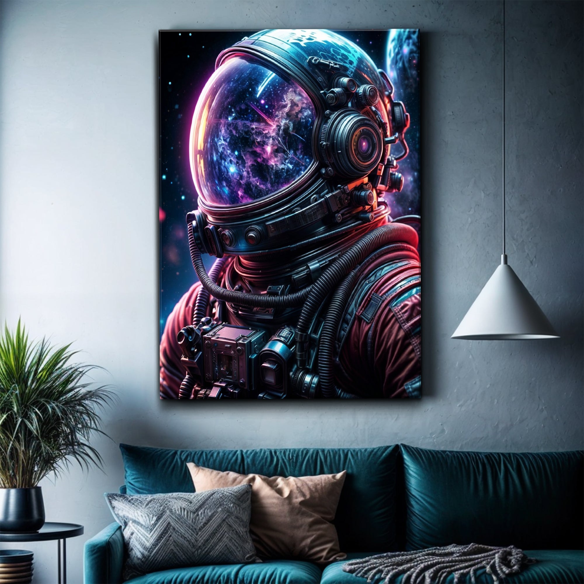 Cool Astronaut Glow Wall Art on sale at MyriadMart