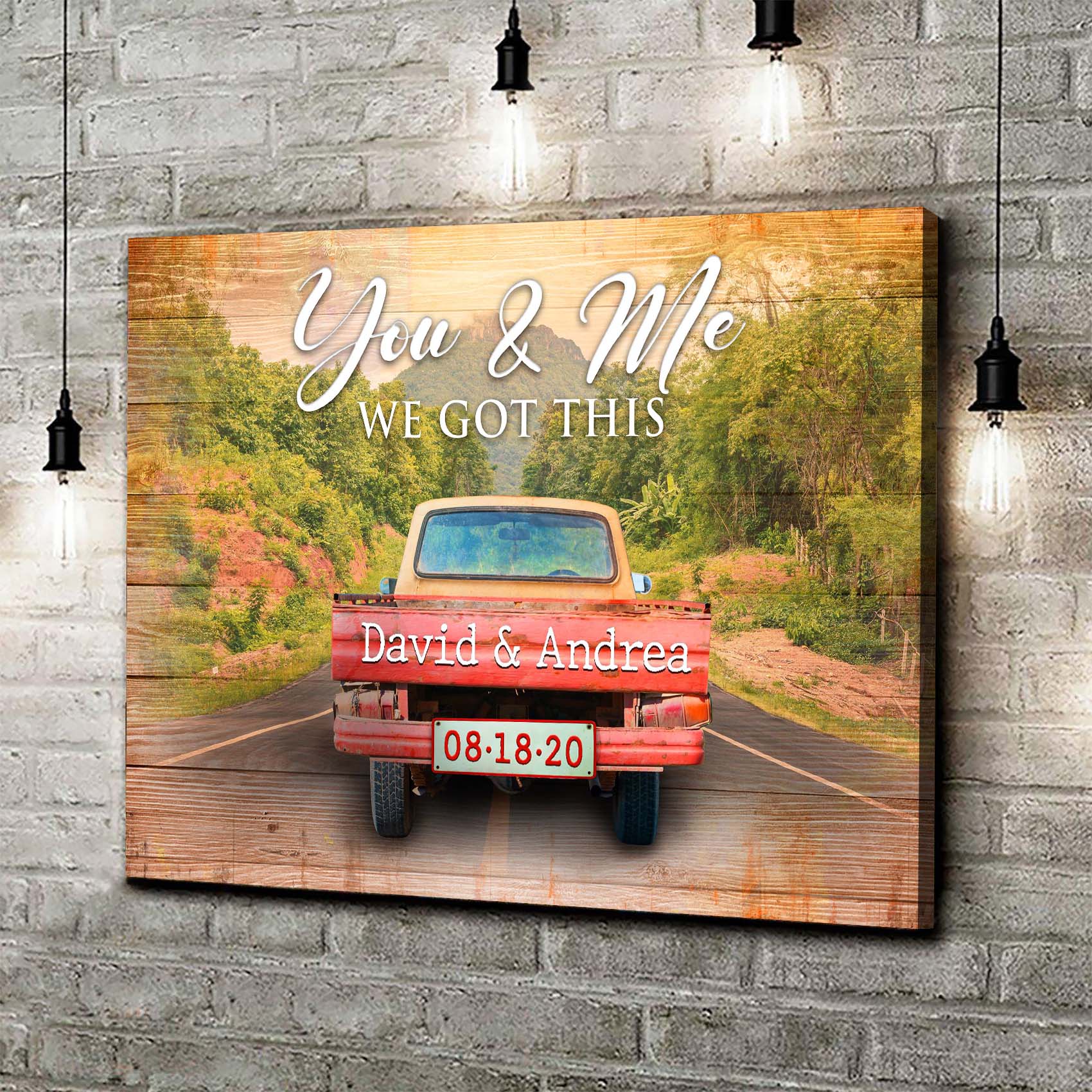 We Got This Couple Red Truck Sign on sale at MyriadMart