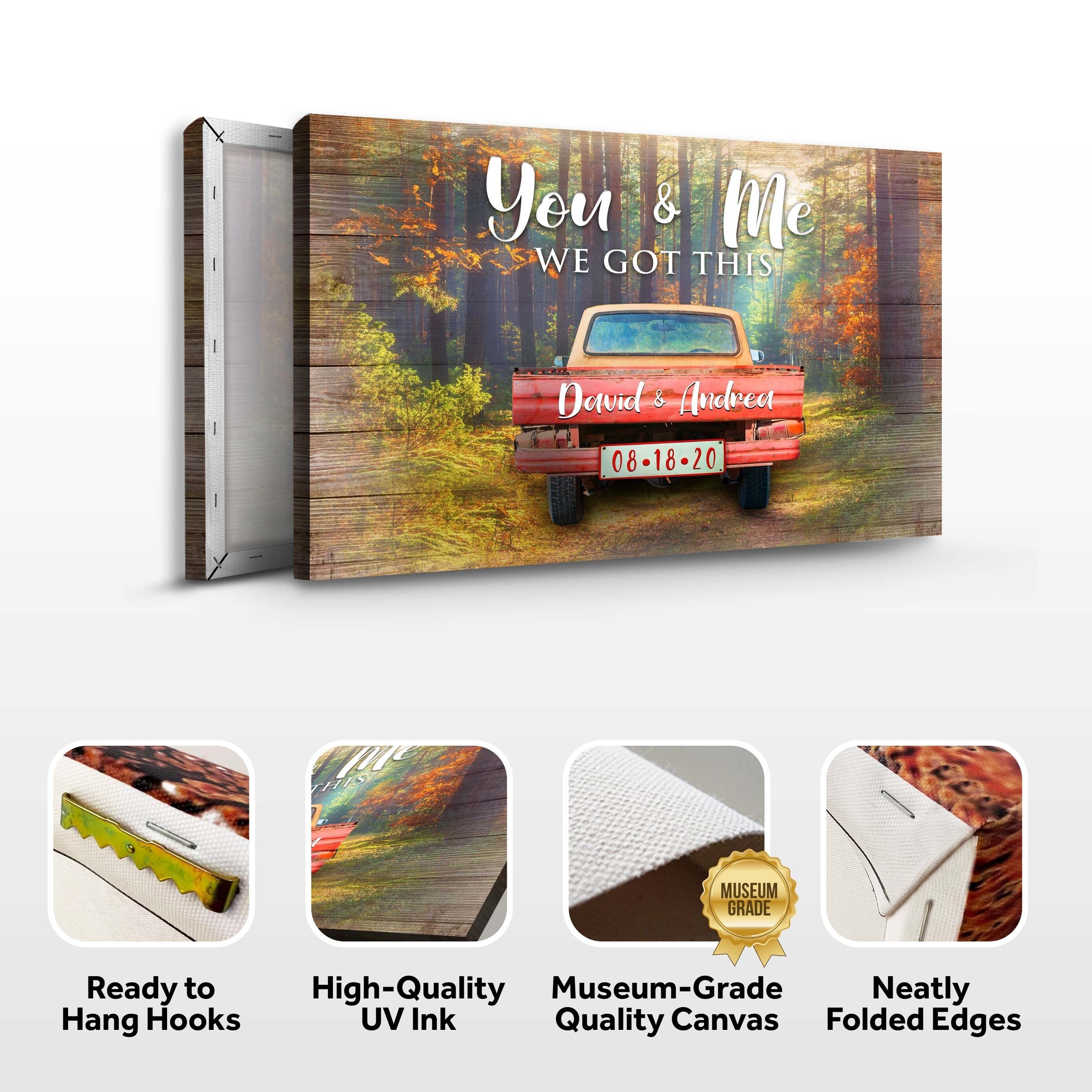 We Got This Couple Red Truck Sign on sale at MyriadMart