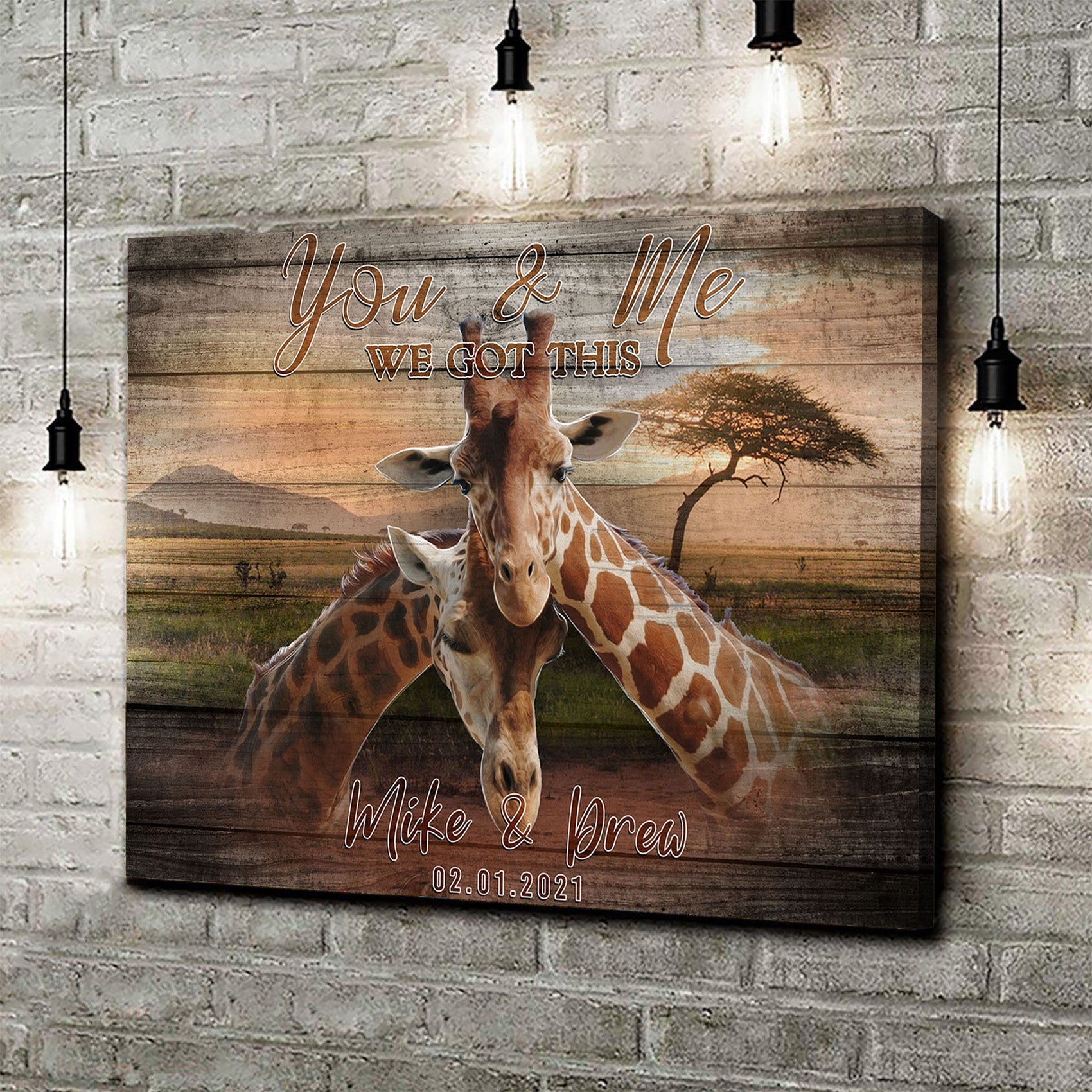 We Got This Couple Giraffe Sign on sale at MyriadMart