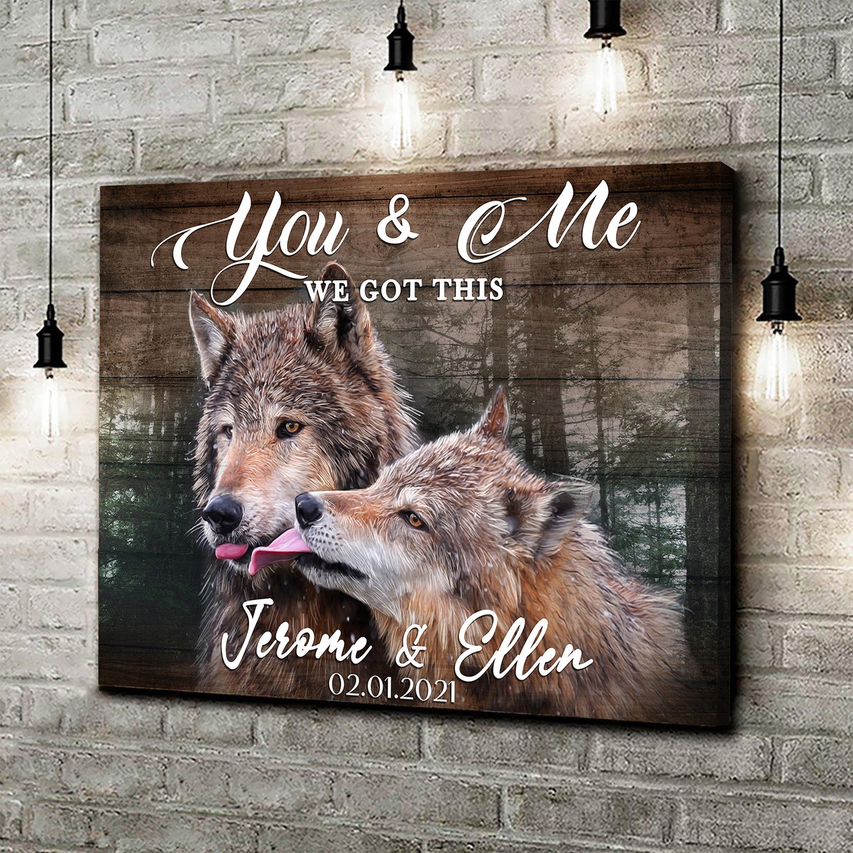 We Got This Couple Wolves Sign on sale at MyriadMart