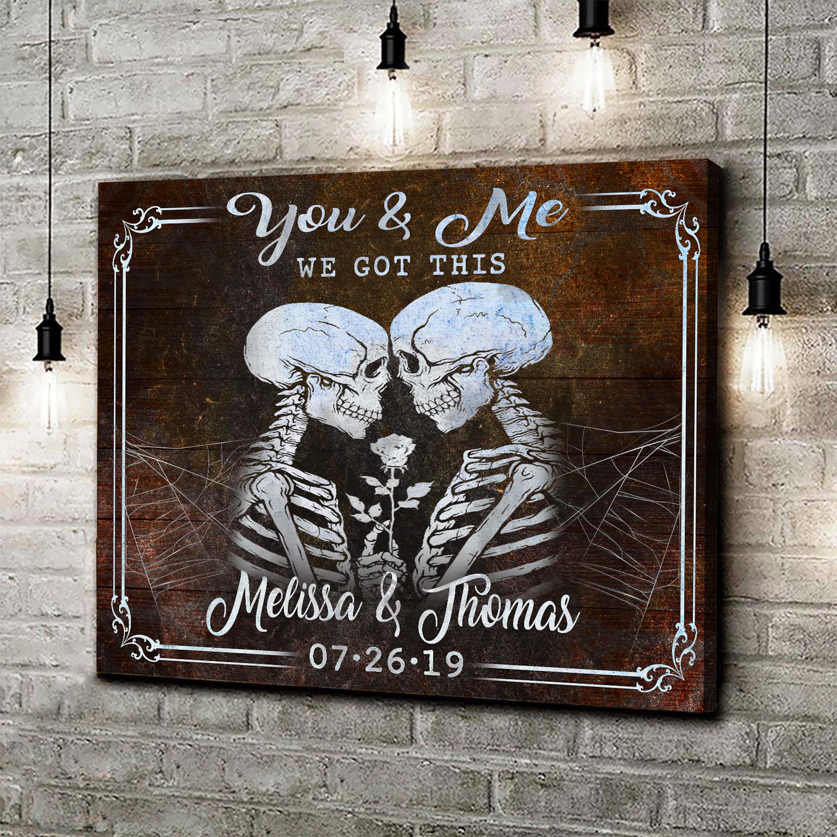 We Got This Skeleton Couple Sign II on sale at MyriadMart