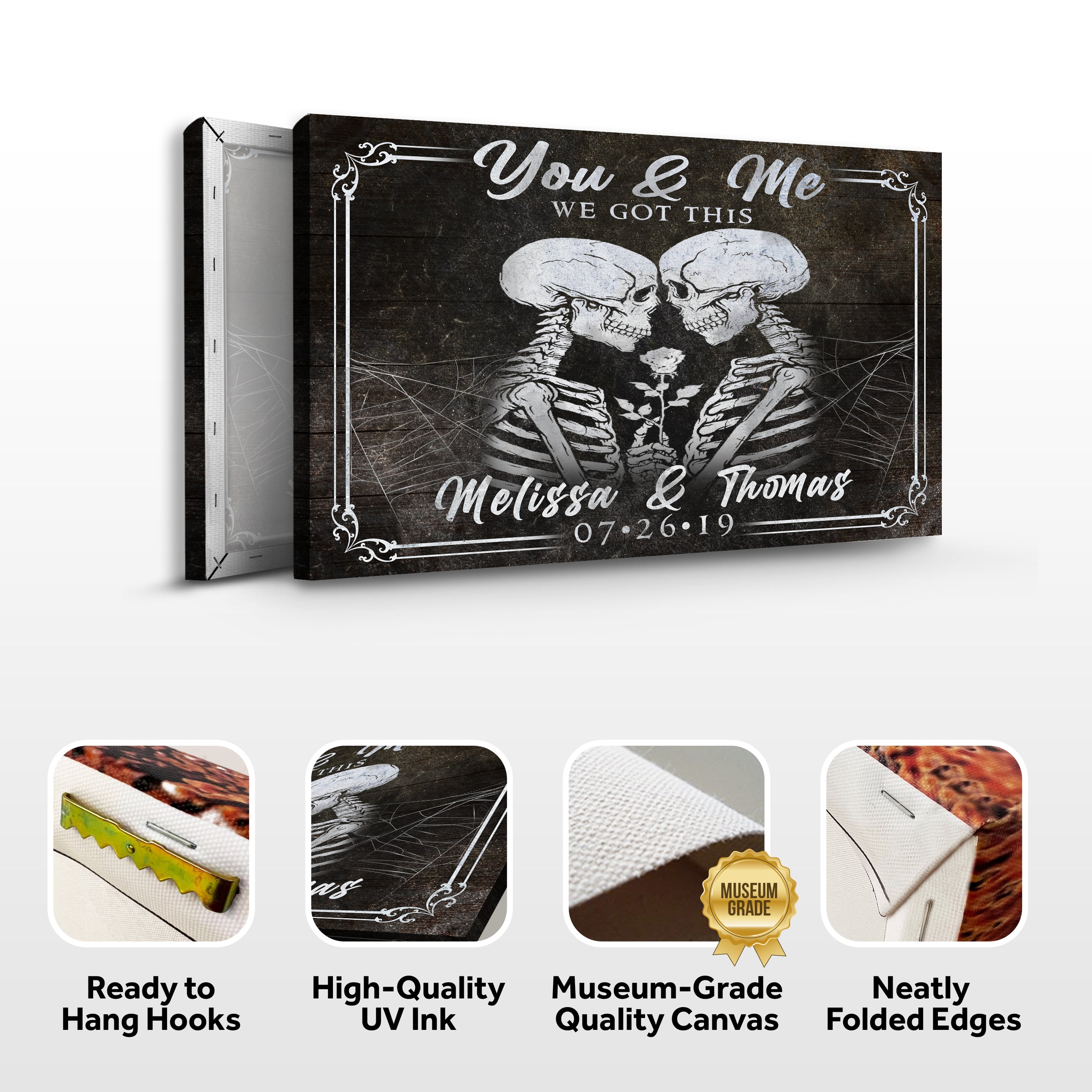 We Got This Skeleton Personalized Sign - Unique Anniversary Gift Idea on sale at MyriadMart