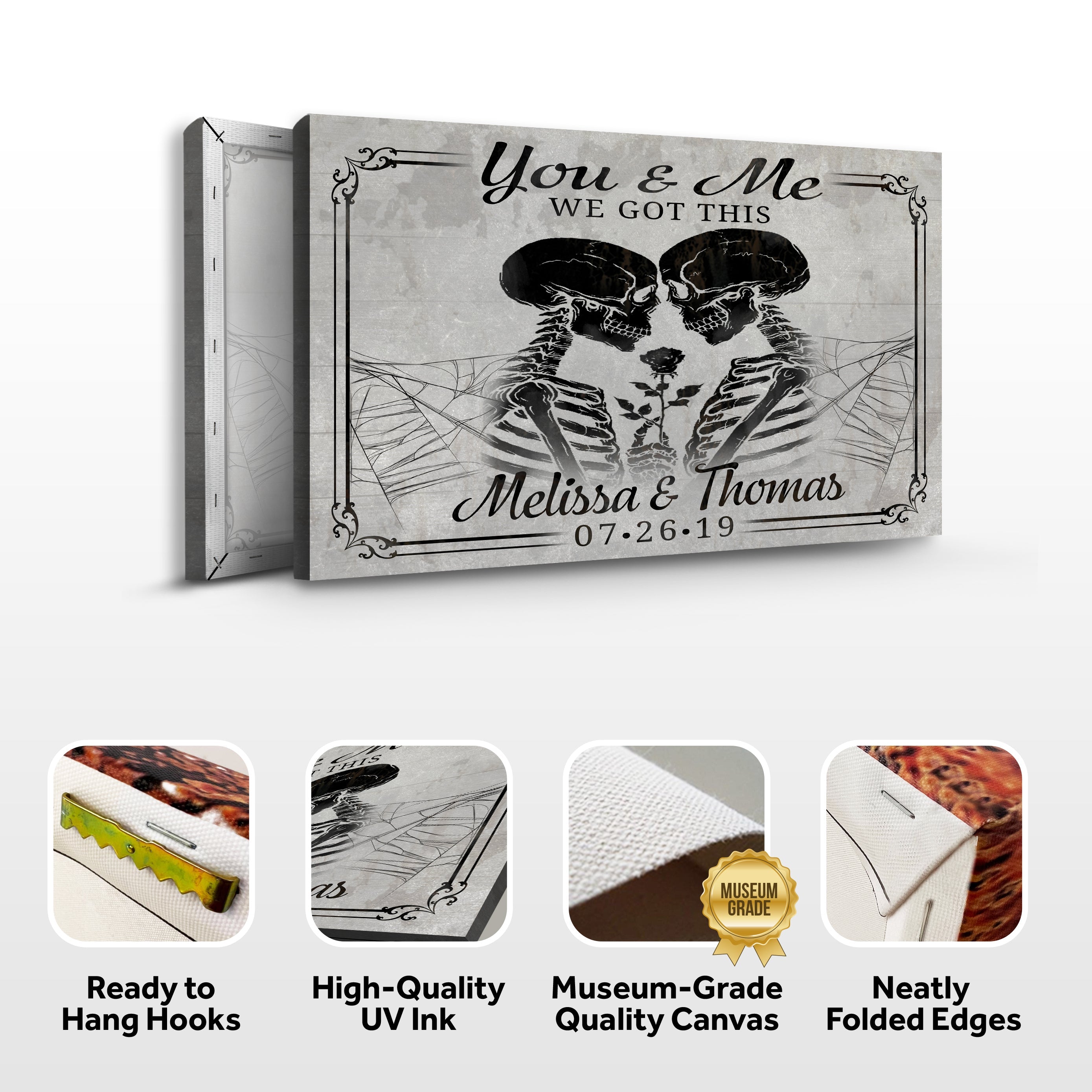 We Got This Skeleton Couple Sign V on sale at MyriadMart