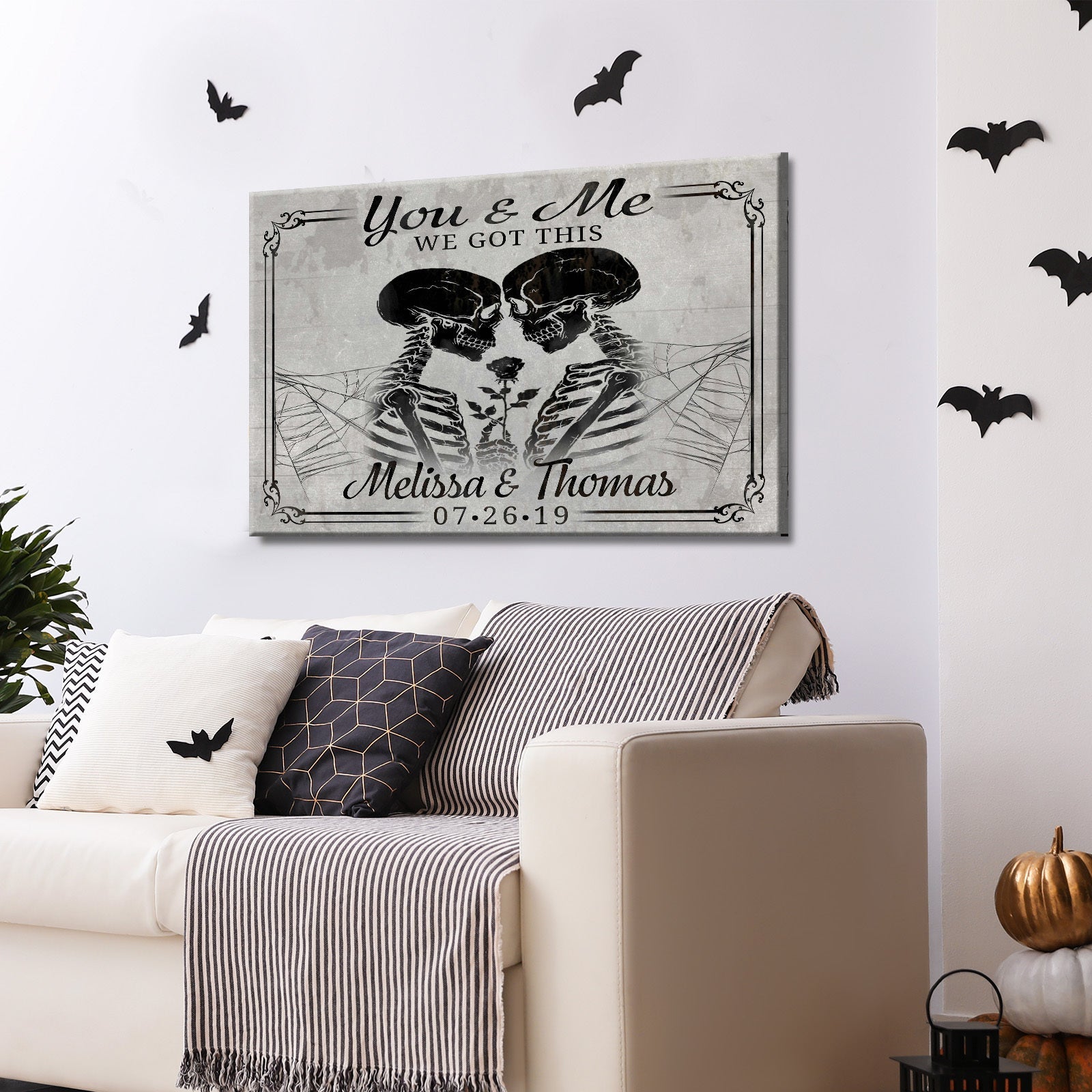 We Got This Skeleton Couple Sign V on sale at MyriadMart