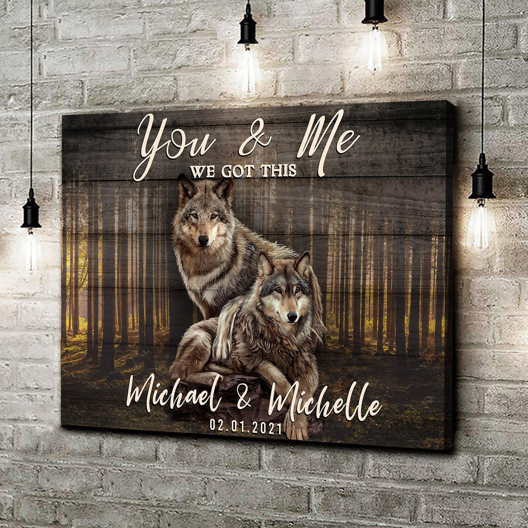 We Got This Couple Wolves Sign II on sale at MyriadMart
