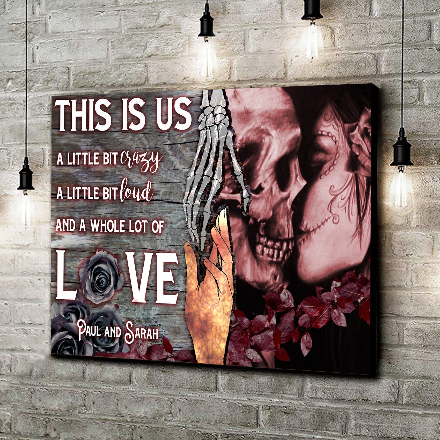 This Is Us Personalized Gothic Couple Sign - Ideal Gothic Decor For Home on sale at MyriadMart