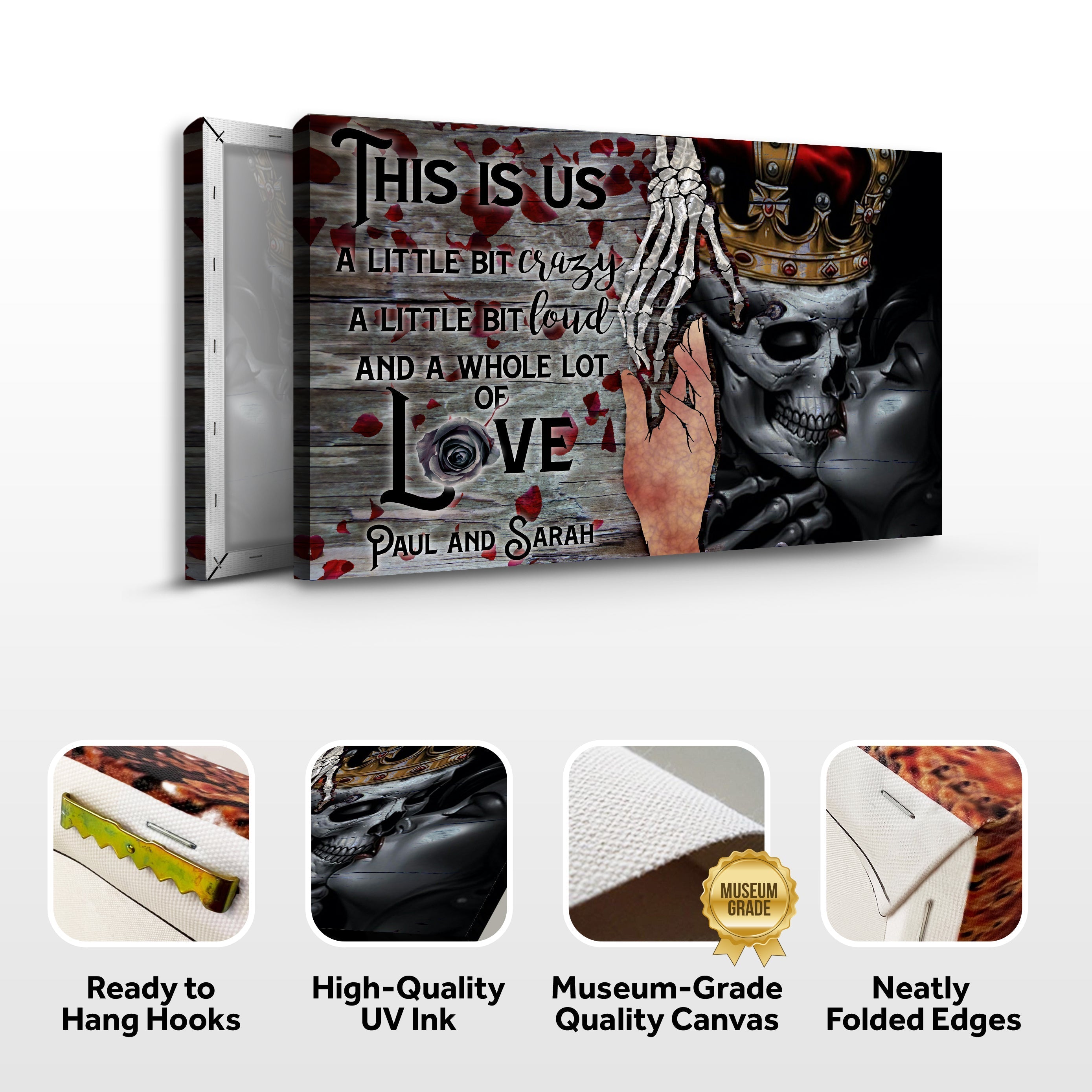 This Is Us Personalized Gothic Couple Sign - Ideal Gothic Decor For Home on sale at MyriadMart