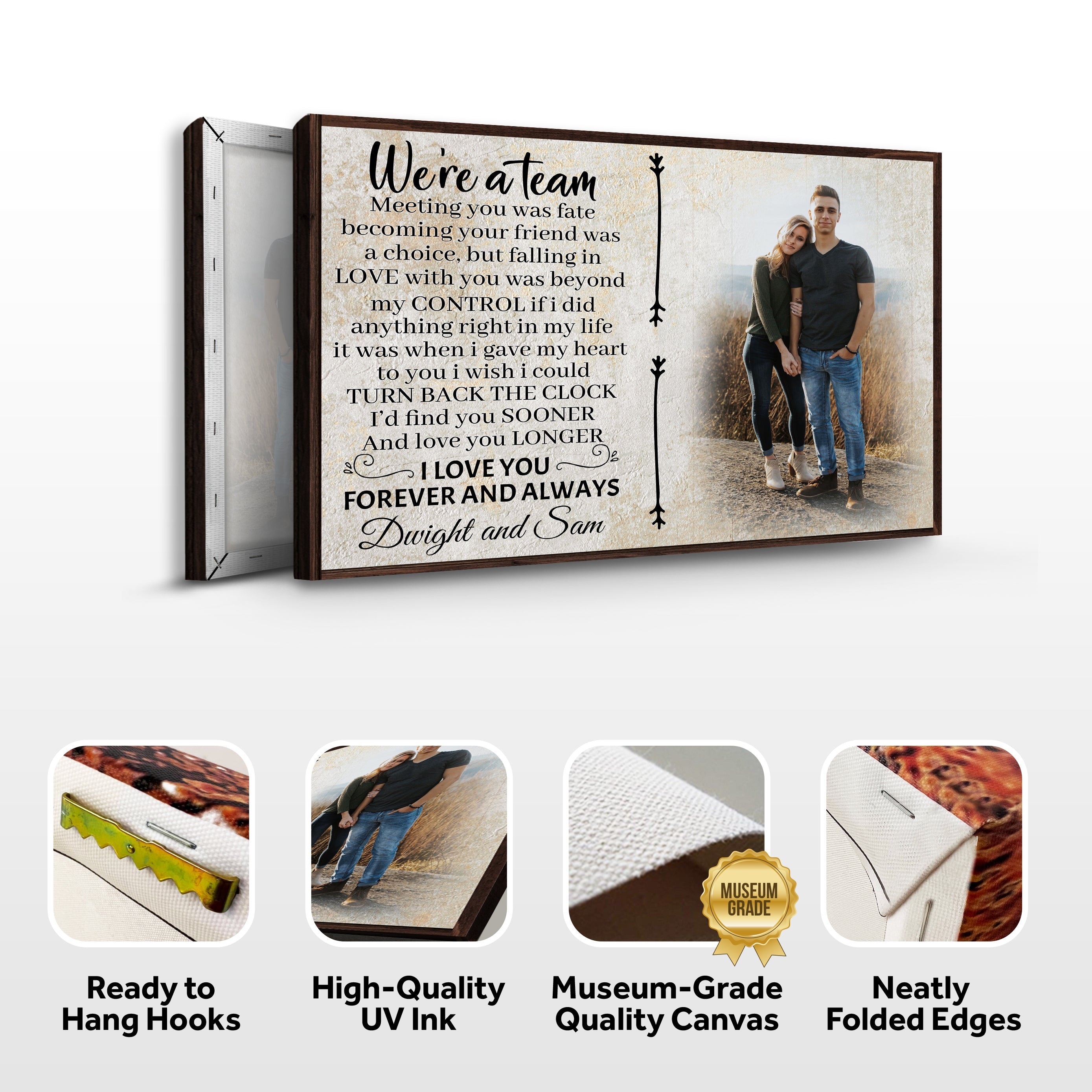 We're A Team Couple Sign V on sale at MyriadMart