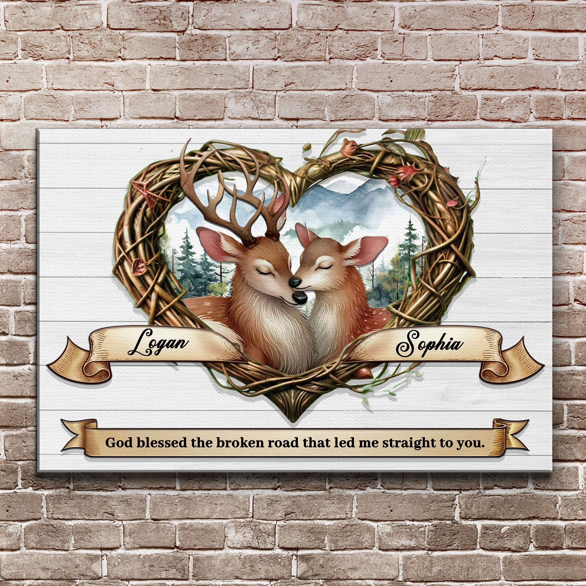 Couple Deer Sign IV on sale at MyriadMart