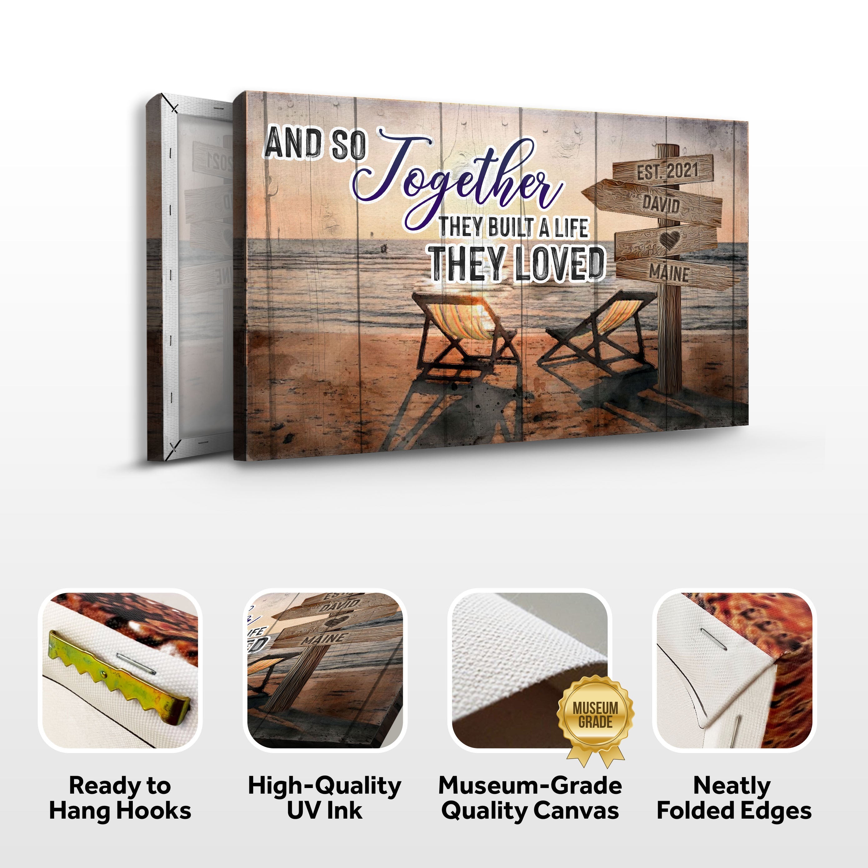 And So Together We Built A Life We Loved Couple Sign on sale at MyriadMart