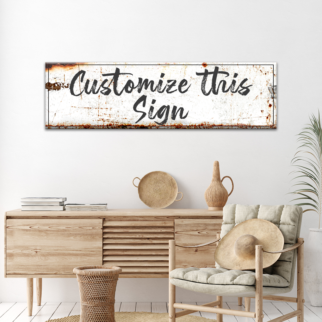 Custom Rustic Canvas Sign on sale at MyriadMart