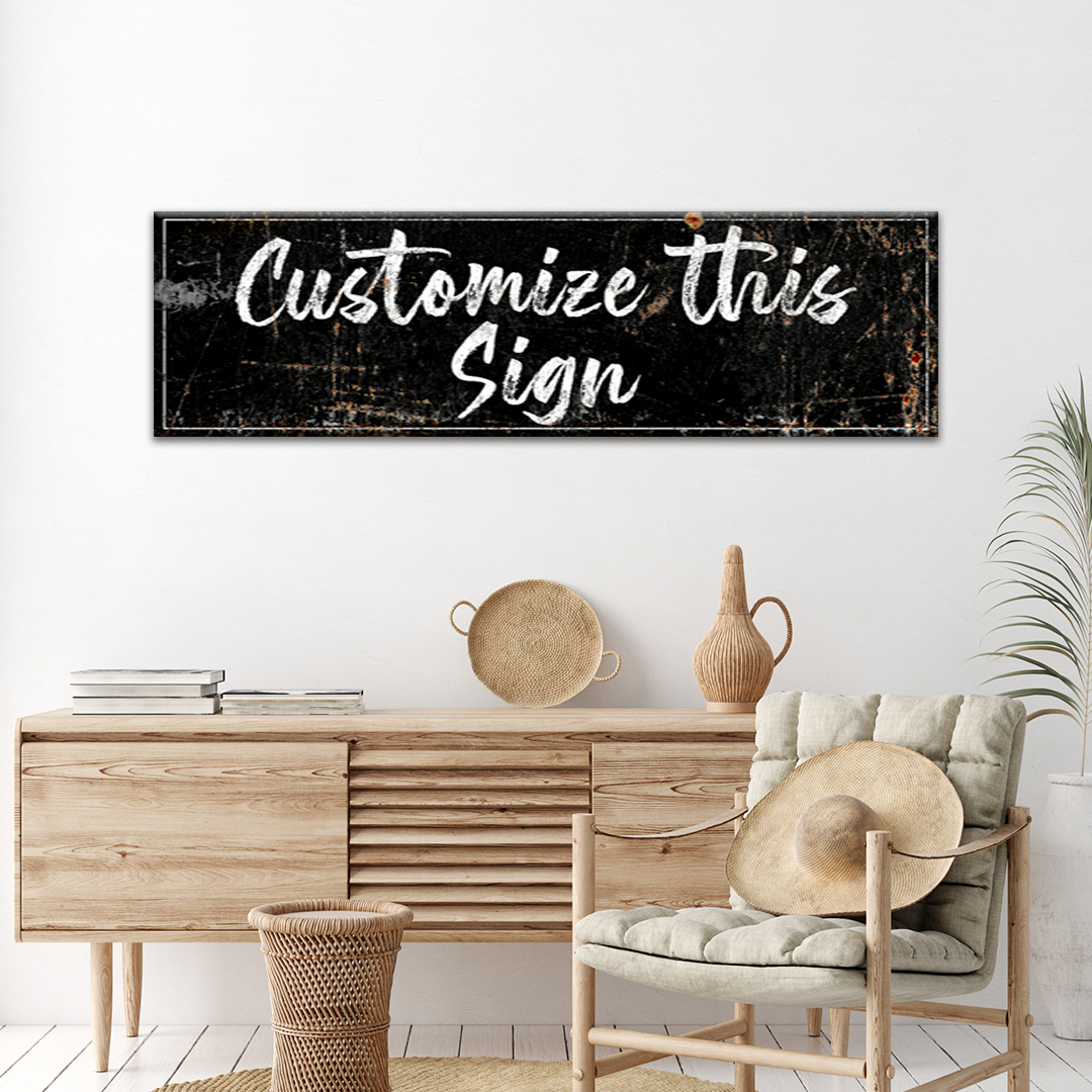 Custom Rustic Canvas Sign on sale at MyriadMart